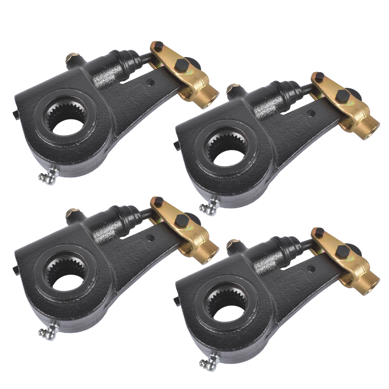 4PCS Auto Slack Adjuster 1.5" x 28 spline 5.5" Lever  for Meritor R801073 E11401