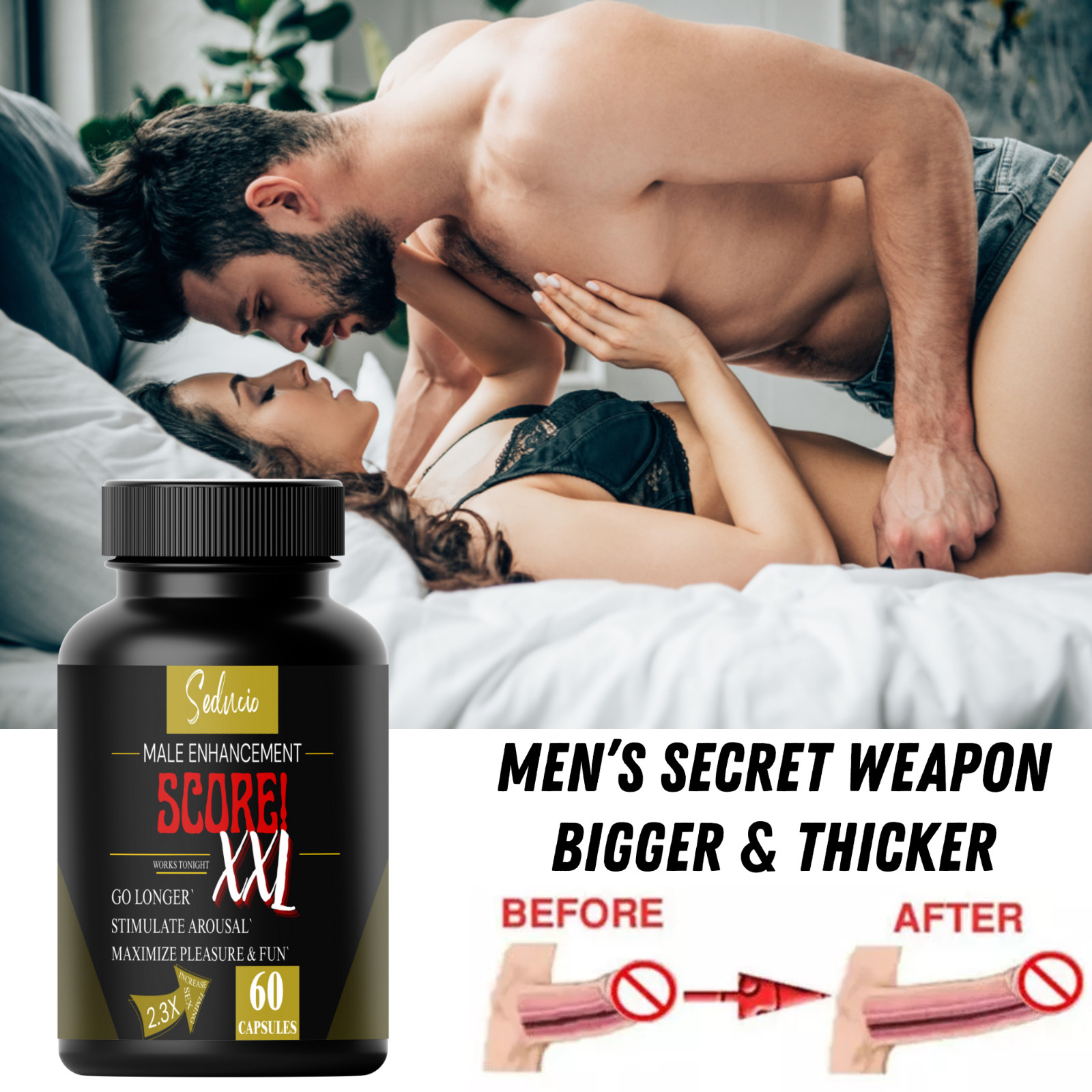 ##1 NEW XXXL GAIN 14+ INCH PENIS ENLARGER CAPSULES FASTER GROWTH