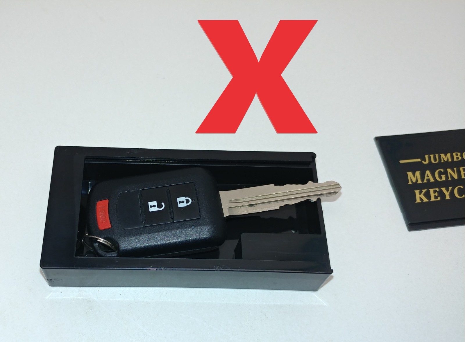 3x Magnetic Hide A Key Boxes Keys Storage Box Magnet Plastic Container Slide Lid