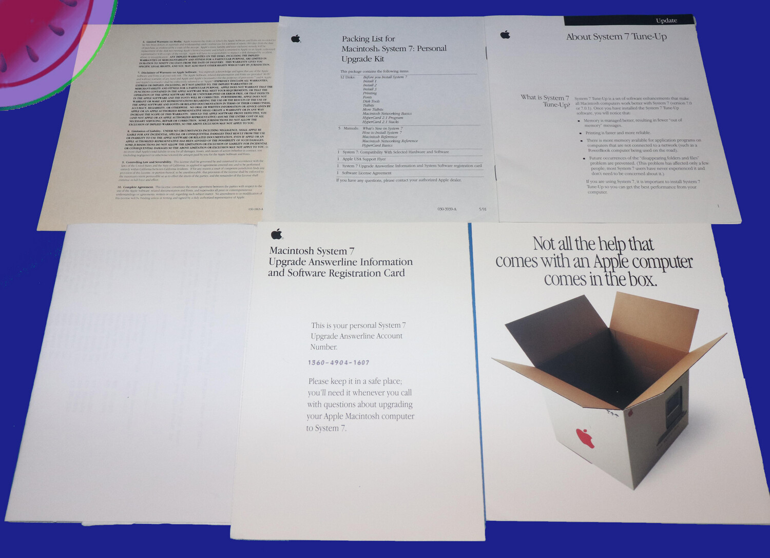 Apple System 7 Personal Upgrade Kit Software & Manuals + Hypercard 1991 M8220LL