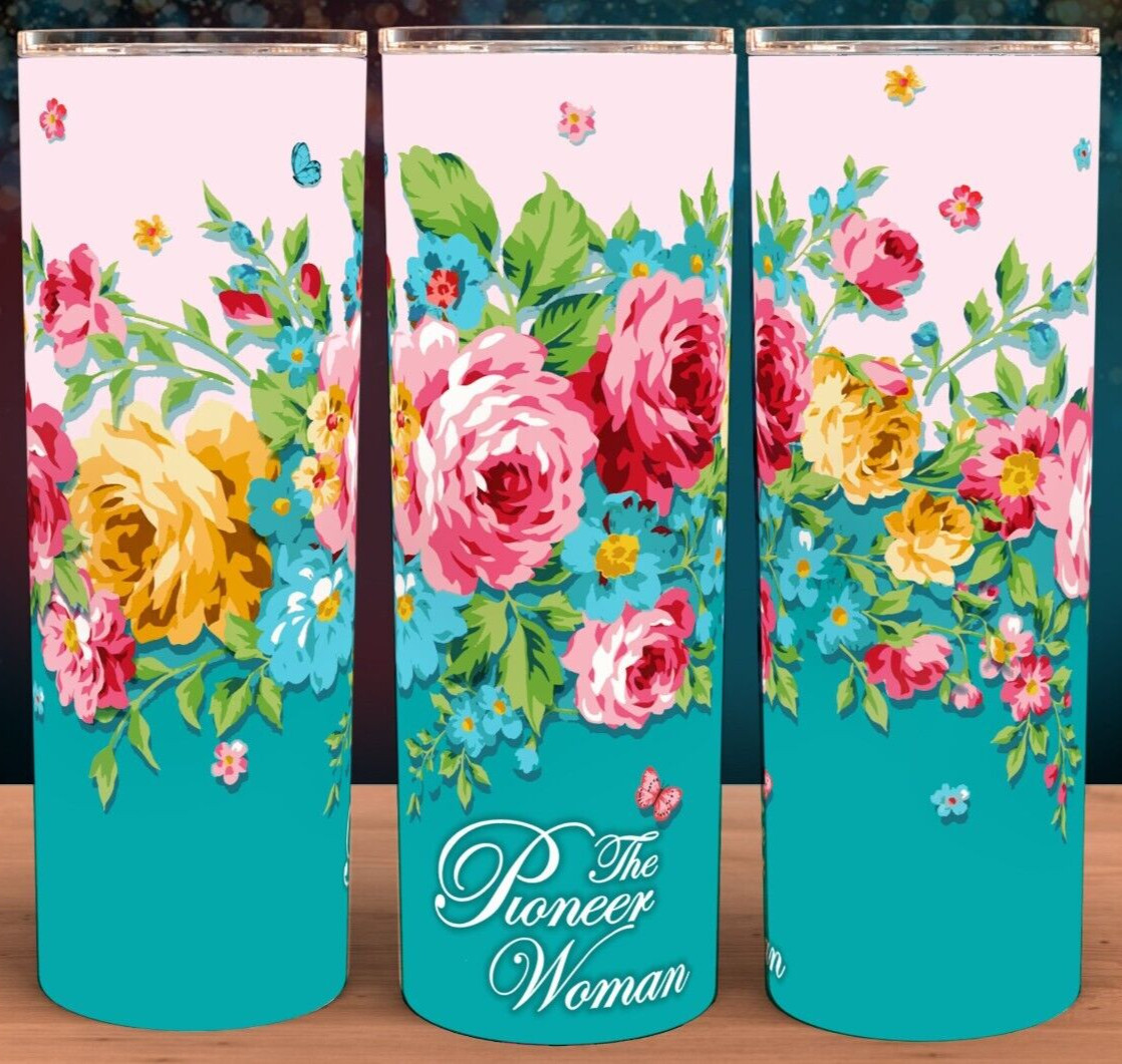 Pioneer Woman Vintage Floral Cup Mug Tumbler 20oz