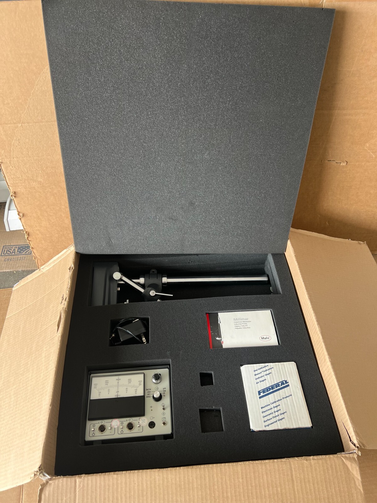 Mahr Federal 2121254 | 830 Amp 10 Turn Zero Potentiometer| w GAGE HEAD & PROBE +