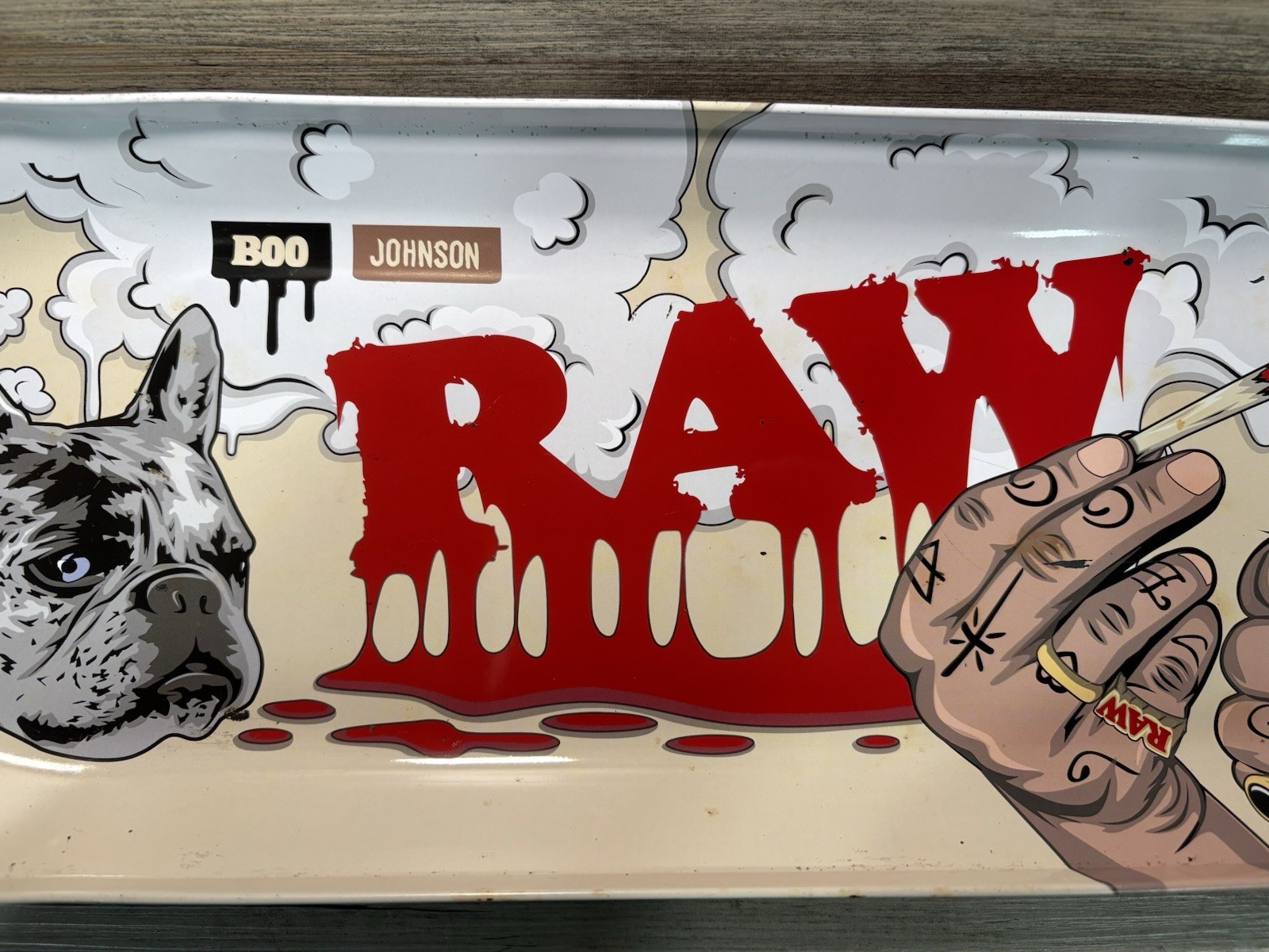 Boo Johnson RAW Rolling Tray Skateboard Deck tray collectible stack 18 in