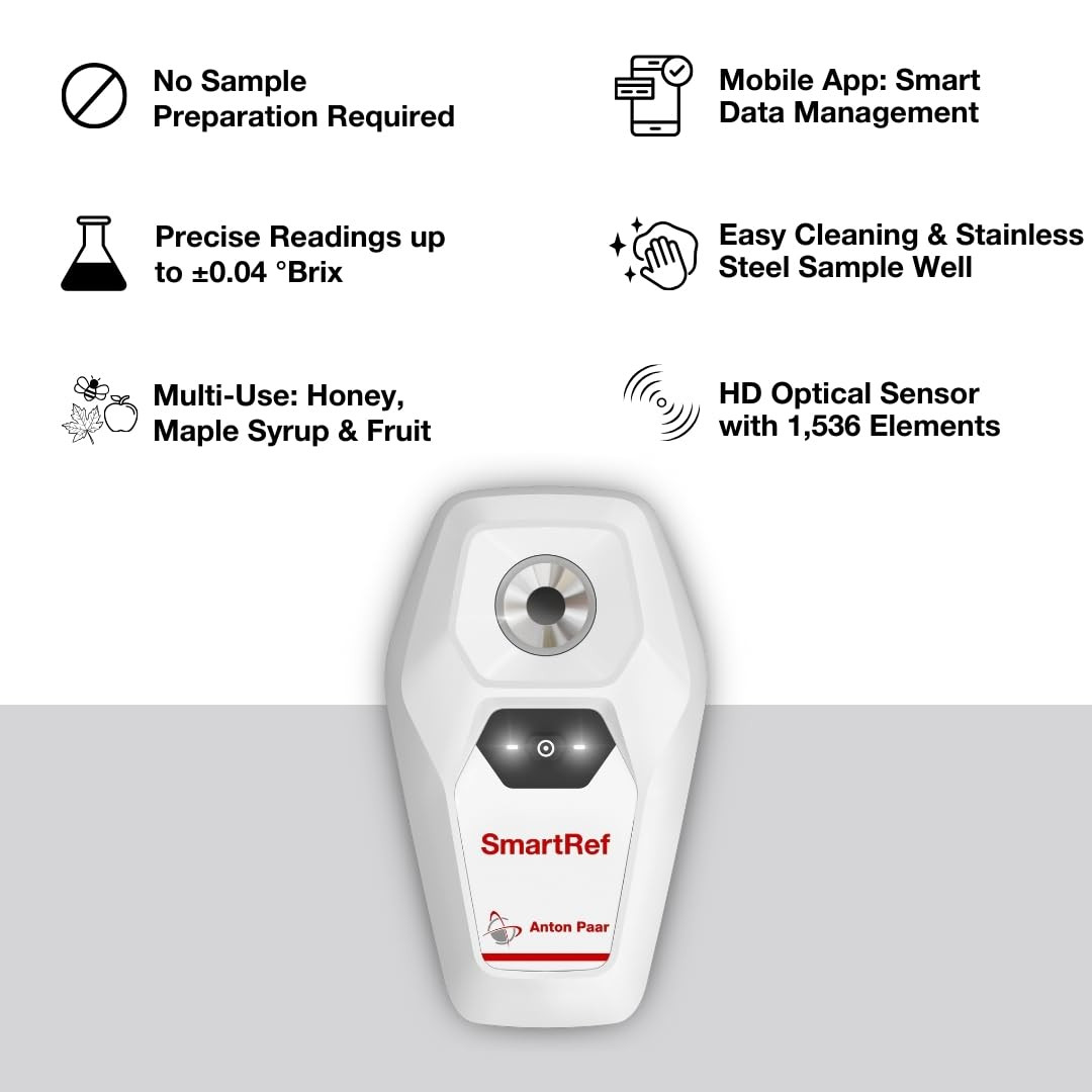 Smartref Digital Refractometer by Anton Paar – Brix Meter for Honey, Maple Syrup