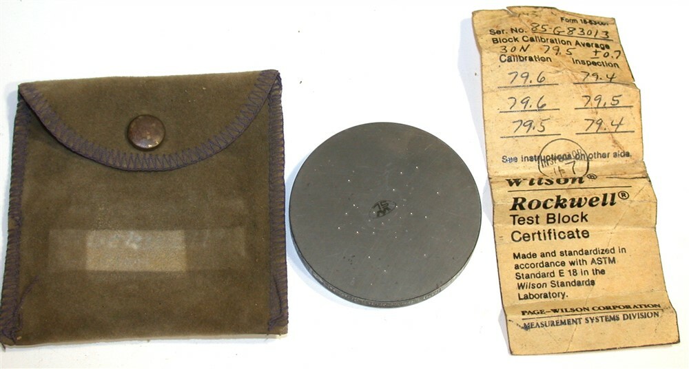 Wilson Rockwell Hardness Test Block 30N 79.5
