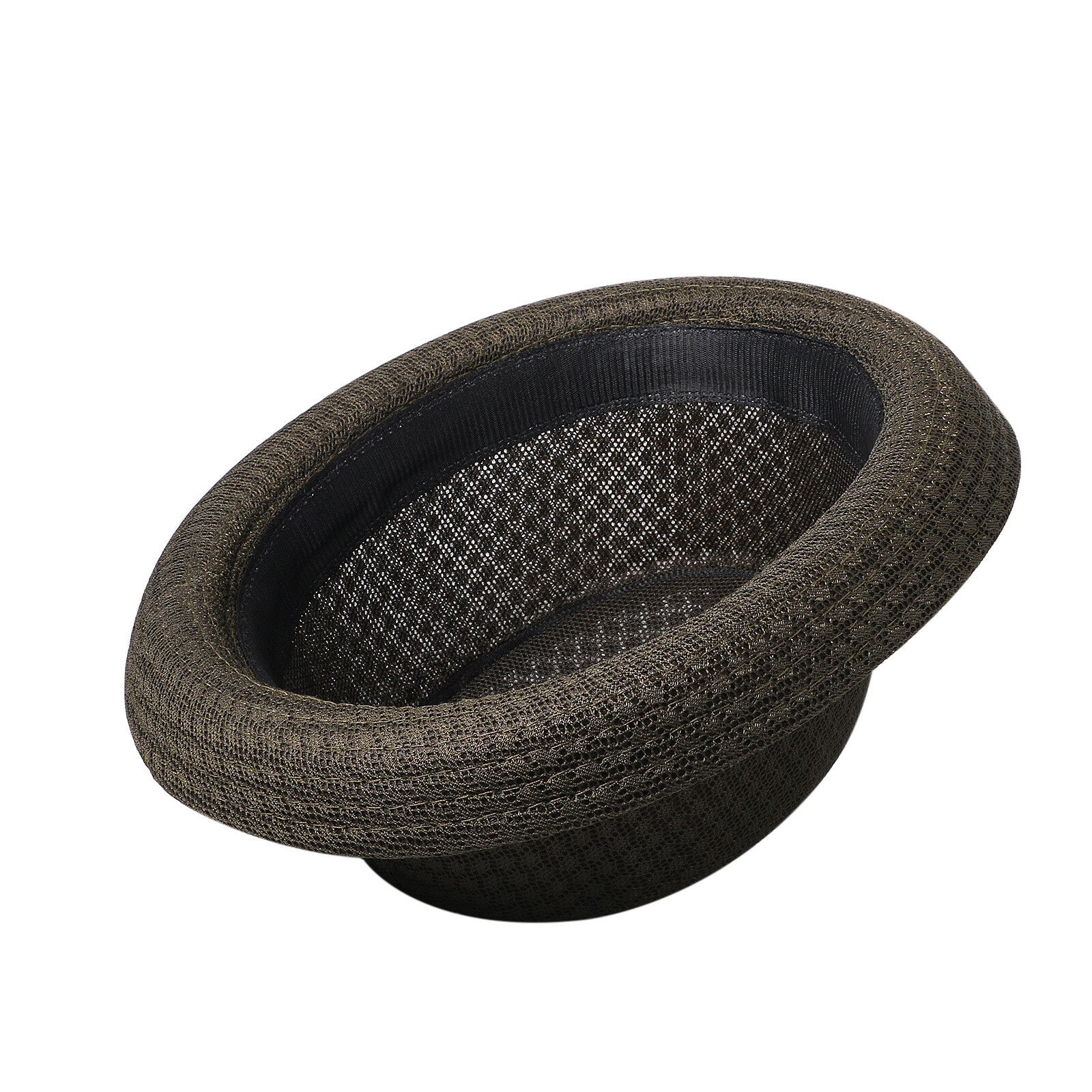 Men Women Soft Mesh Pork Pie Fedora Hat Trilby Flat Top Bowler Panama Jazz Cap