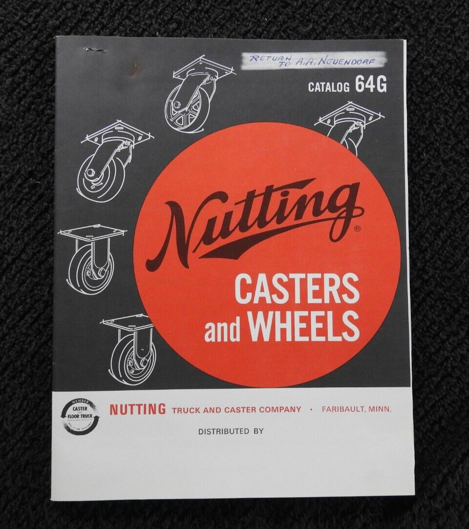 1964 Nutting Truck & Caster Company Sales Literature Fairbault MN Signed Letter