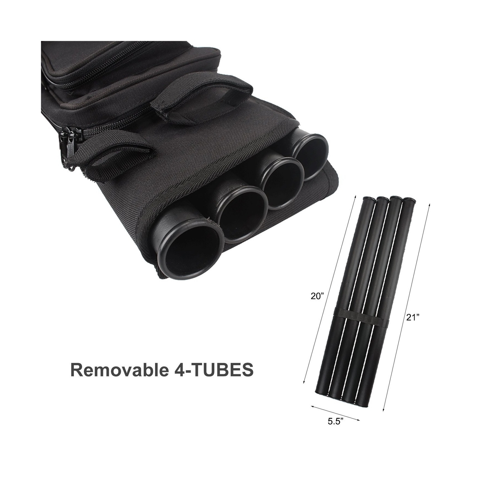 Multi-Function 4-Tubes Back Field Quiver Training Archery Arrow Quiver for Fi...