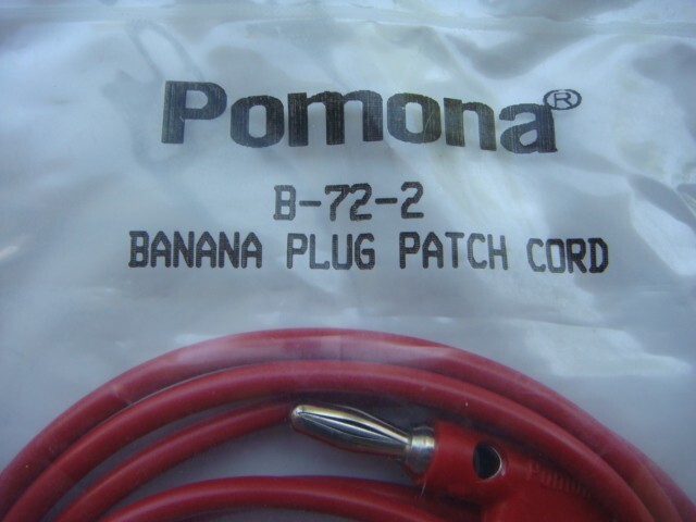 LOT of THREE (3) 72" POMONA (18 AWG) BANANA Cables B-72-2 --  New & Unused