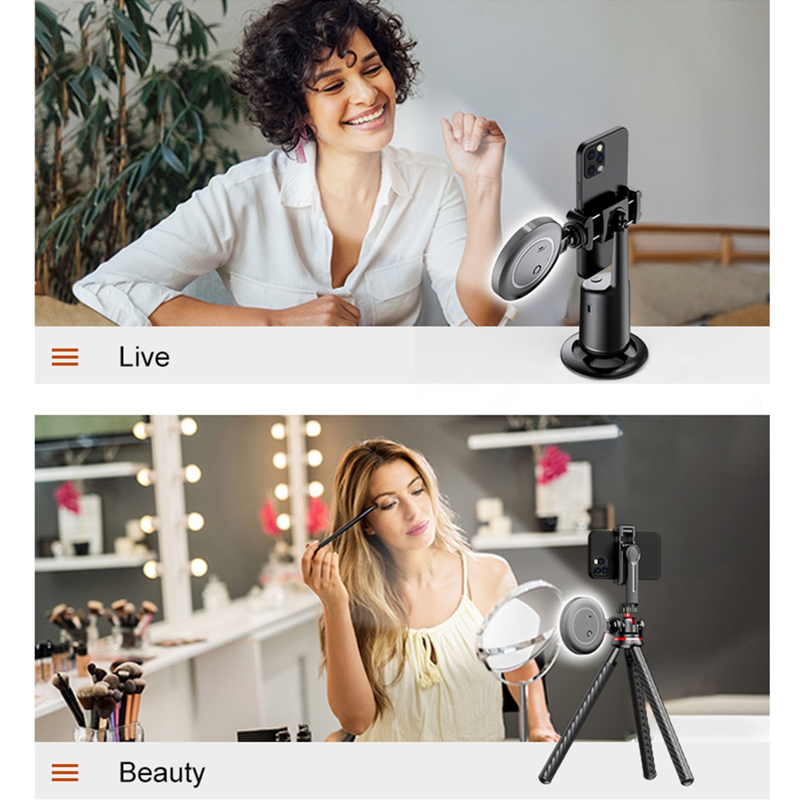 360 Rotatable LED Ring Light Video Light Portable Selfie Makeup Fill Light
