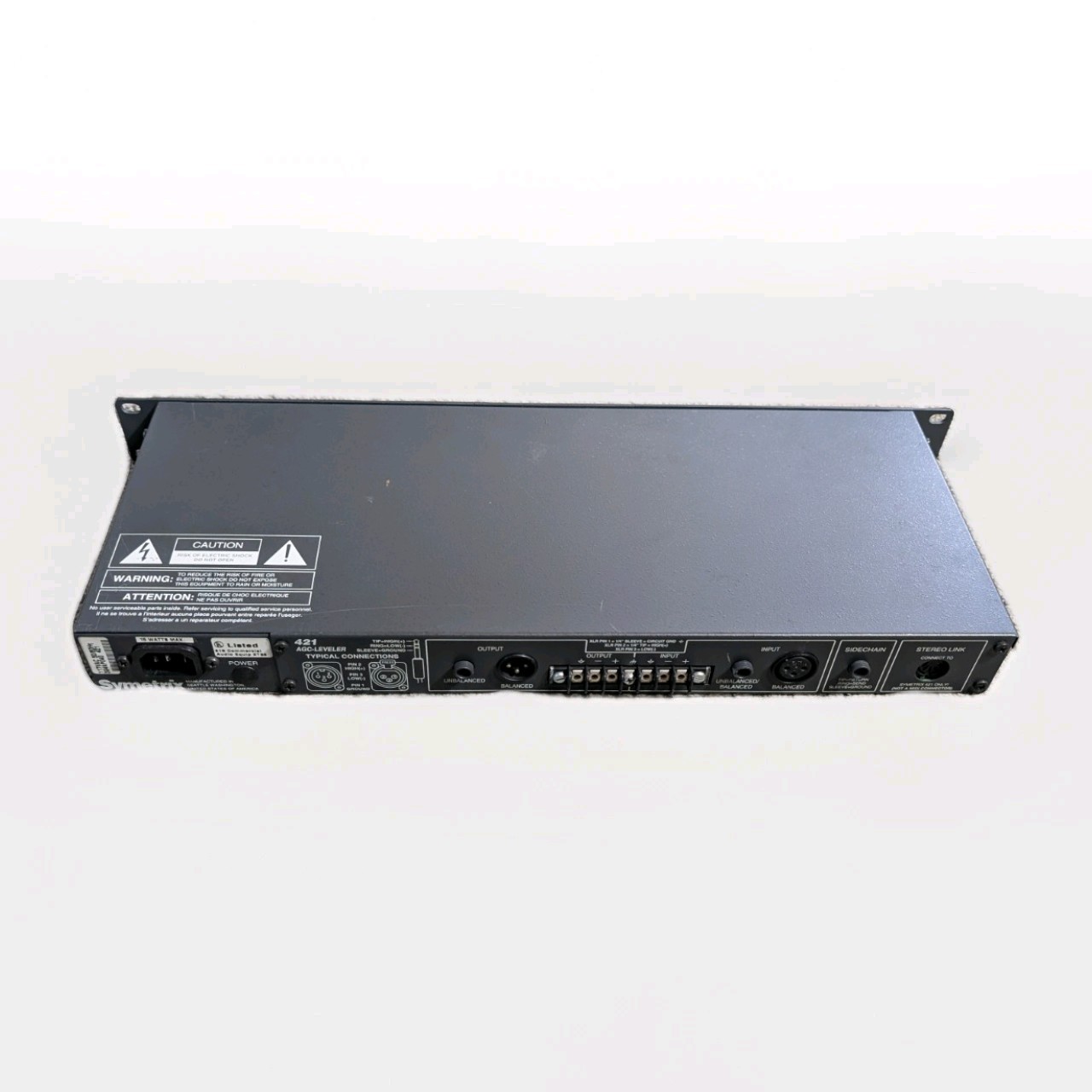 Symetrix 421 AGC Leveler/Downward Expander Rackmount Processor - Untested As-Is