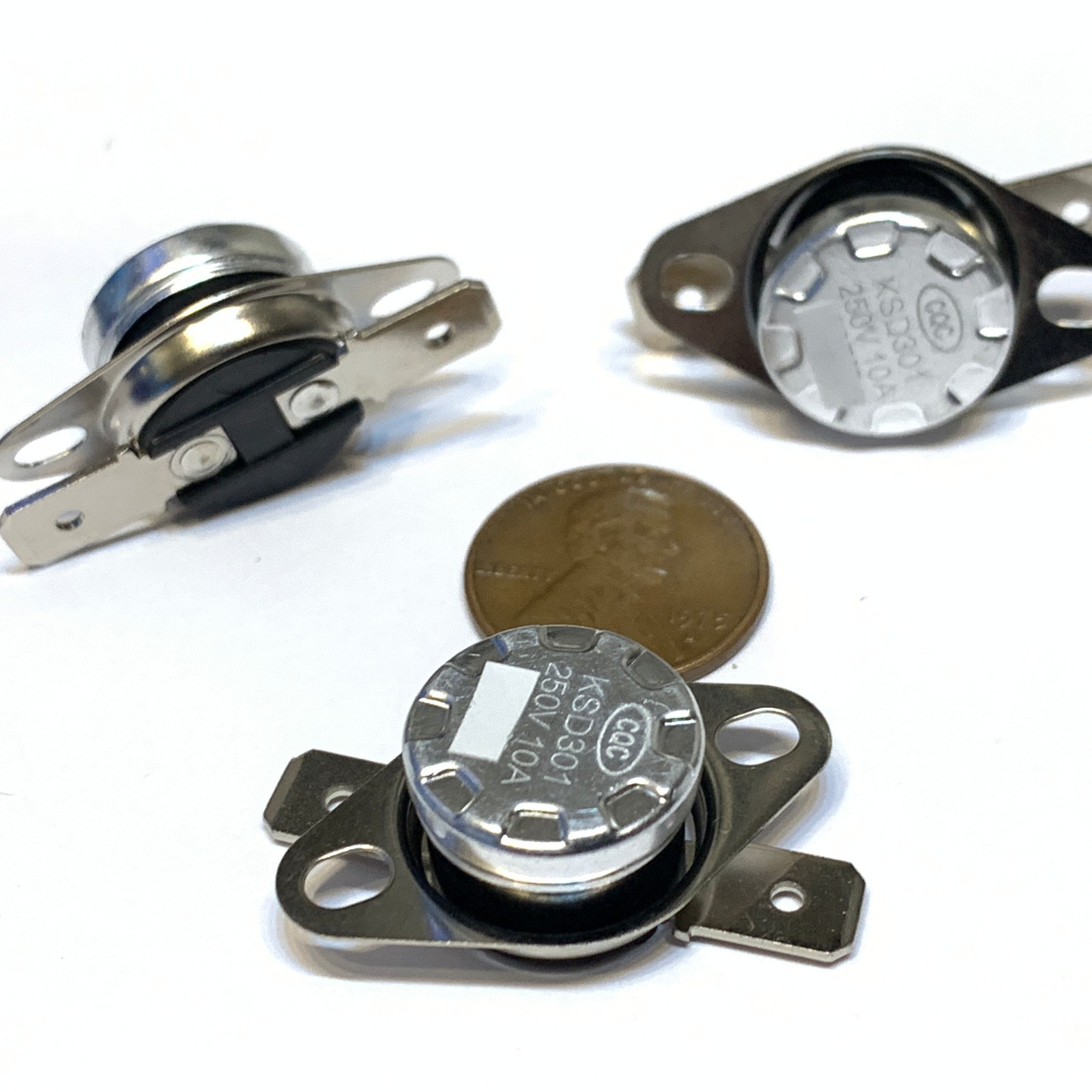 3 Pieces N/C 125ºC 257ºF normally closed Thermal  Thermostat switch KSD301 C26