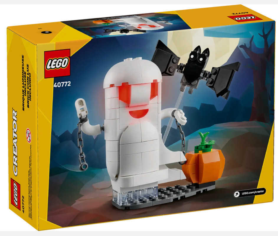 LEGO #40772 Celebration Series GWP–Luminous Ghost: Includes Light Brick!