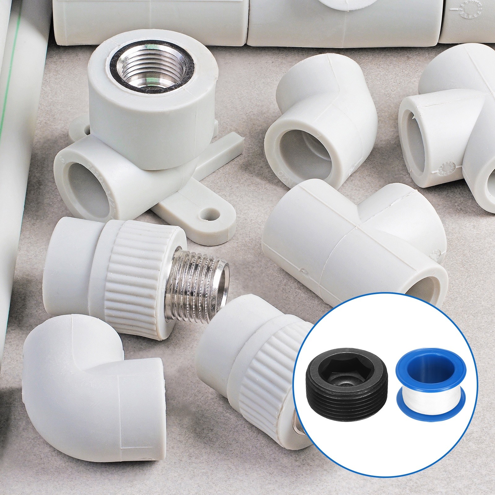 4Pcs M27x1.5x12 Carbon Steel Male Thread Internal Hex Pipe Plug Fitting Socket
