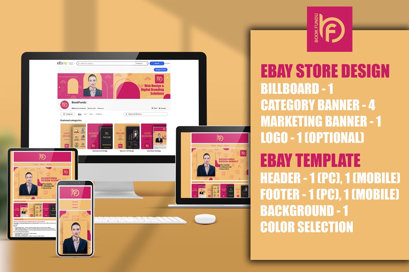 Custom eBay Store Design & Listing Template for Electronics & Tech Accessories