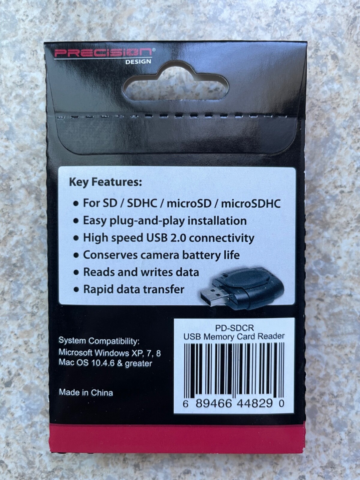 Precision Design, SD/SDHC &MicroSD HC Card Reader - Brand New, never opened