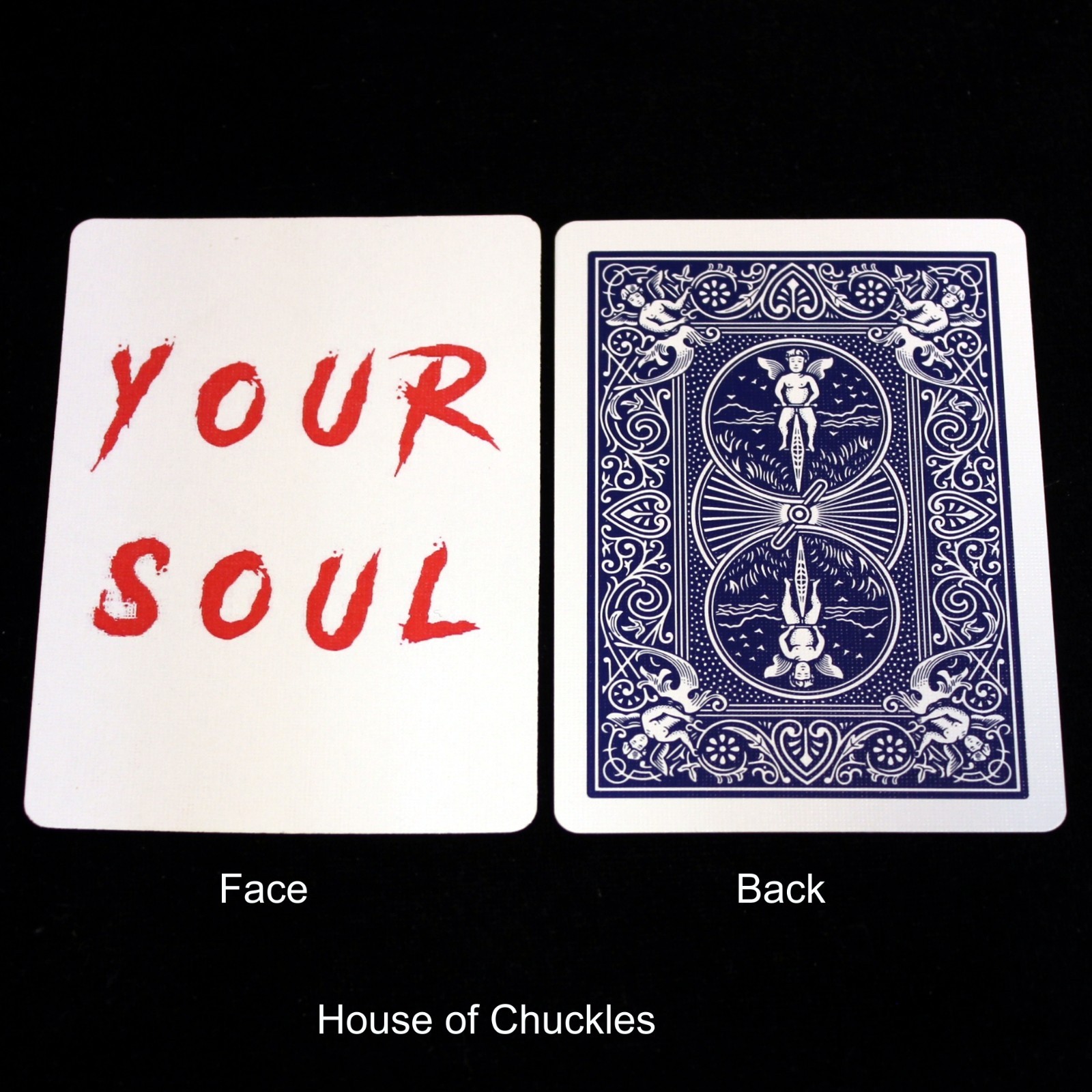 Your Soul, Bicycle Printed Gaff Card, Blue