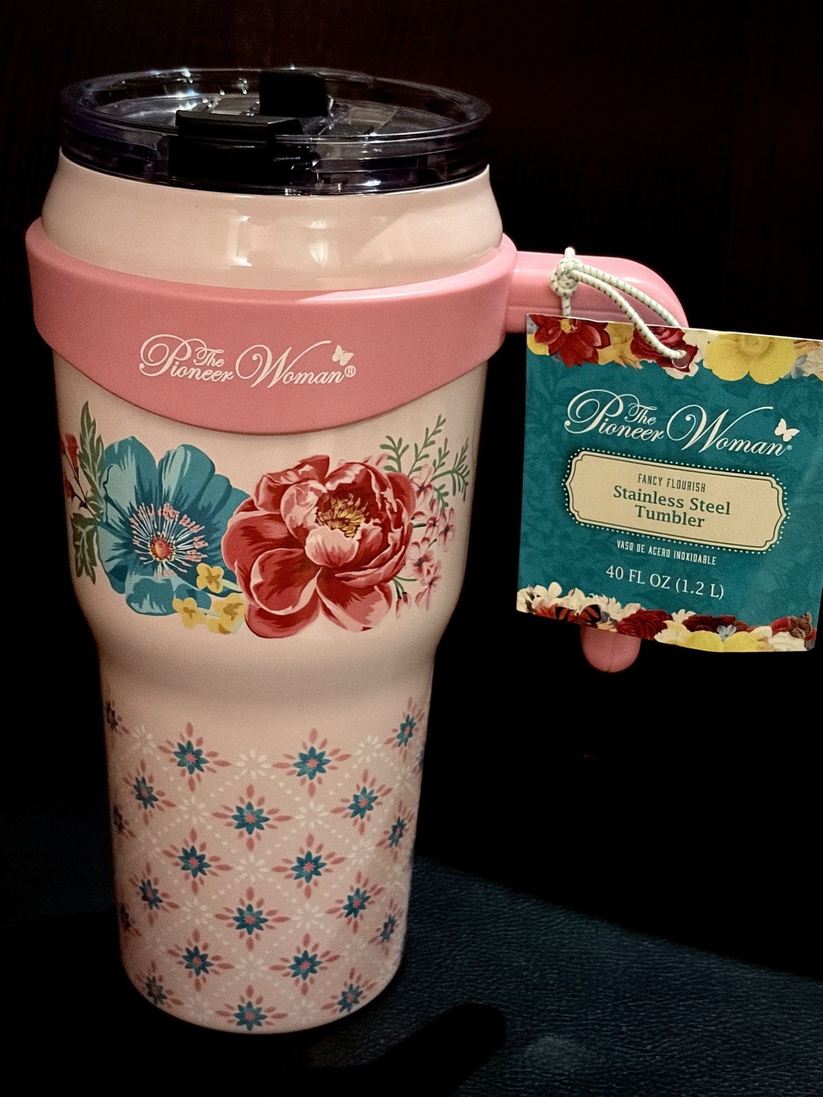 The Pioneer Woman 40oz Fancy Flourish Stainless Steel Insulated Tumbler | NEW