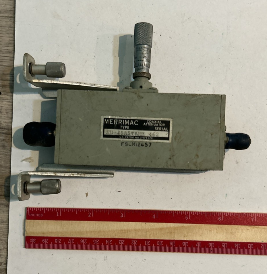 1960S-80S NASA SPACE PROGRAM COAXIAL ATTENUATOR CHARLES BELL ESTATE AUCTION A