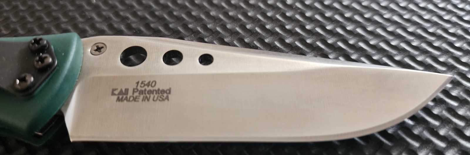 KERSHAW USA 1540 BLIZZARD GREEN HANDLE FOLDING KNIFE