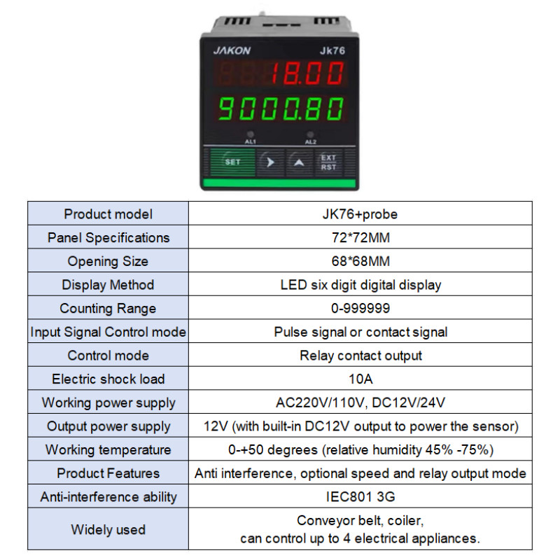 Digital Display Meter Punching Counter Metal Induction +Metal Proximity Switch
