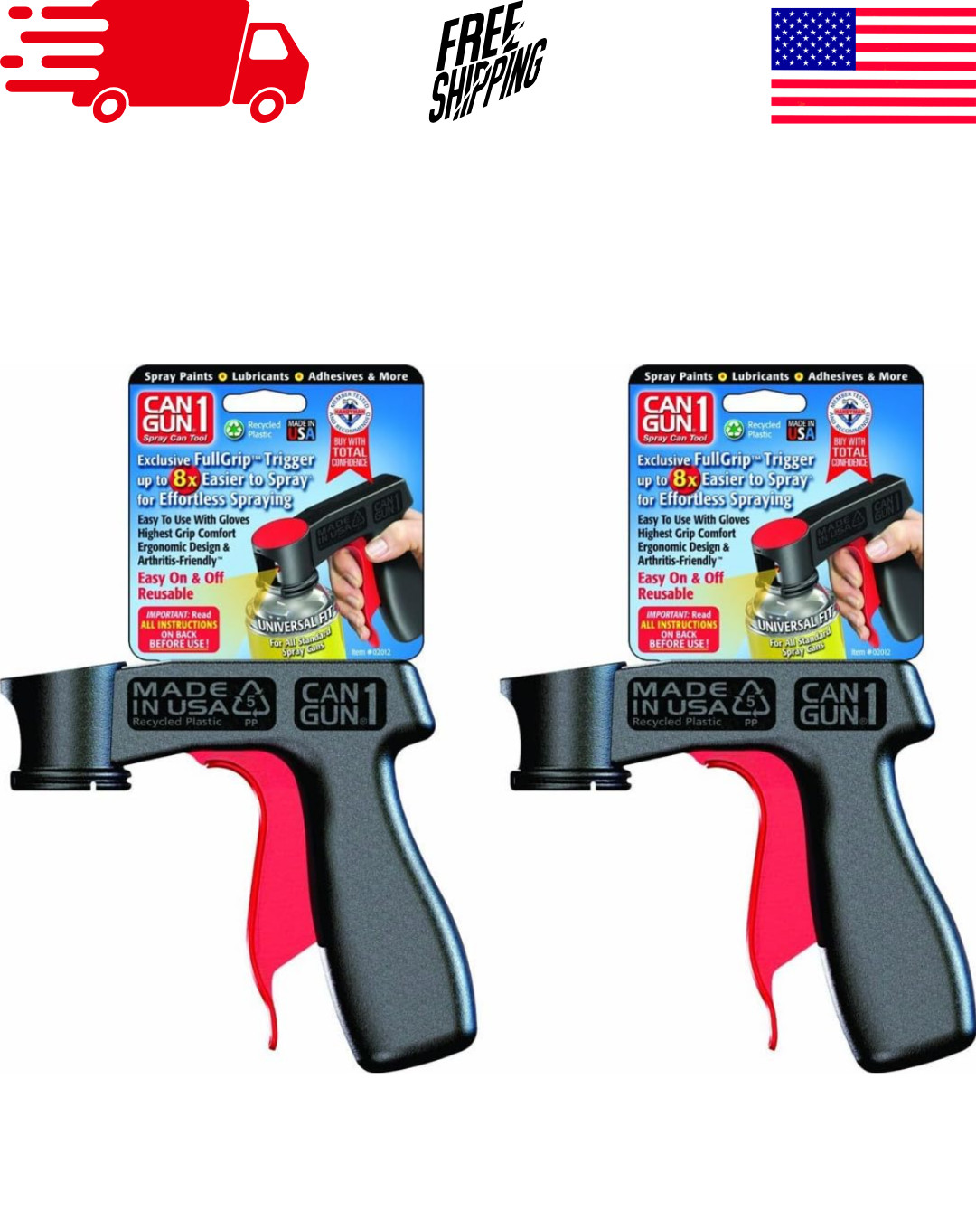 2 Pack Can Spray Gun Handle Tool for Aerosol Cans Comfortable Grip Trigger