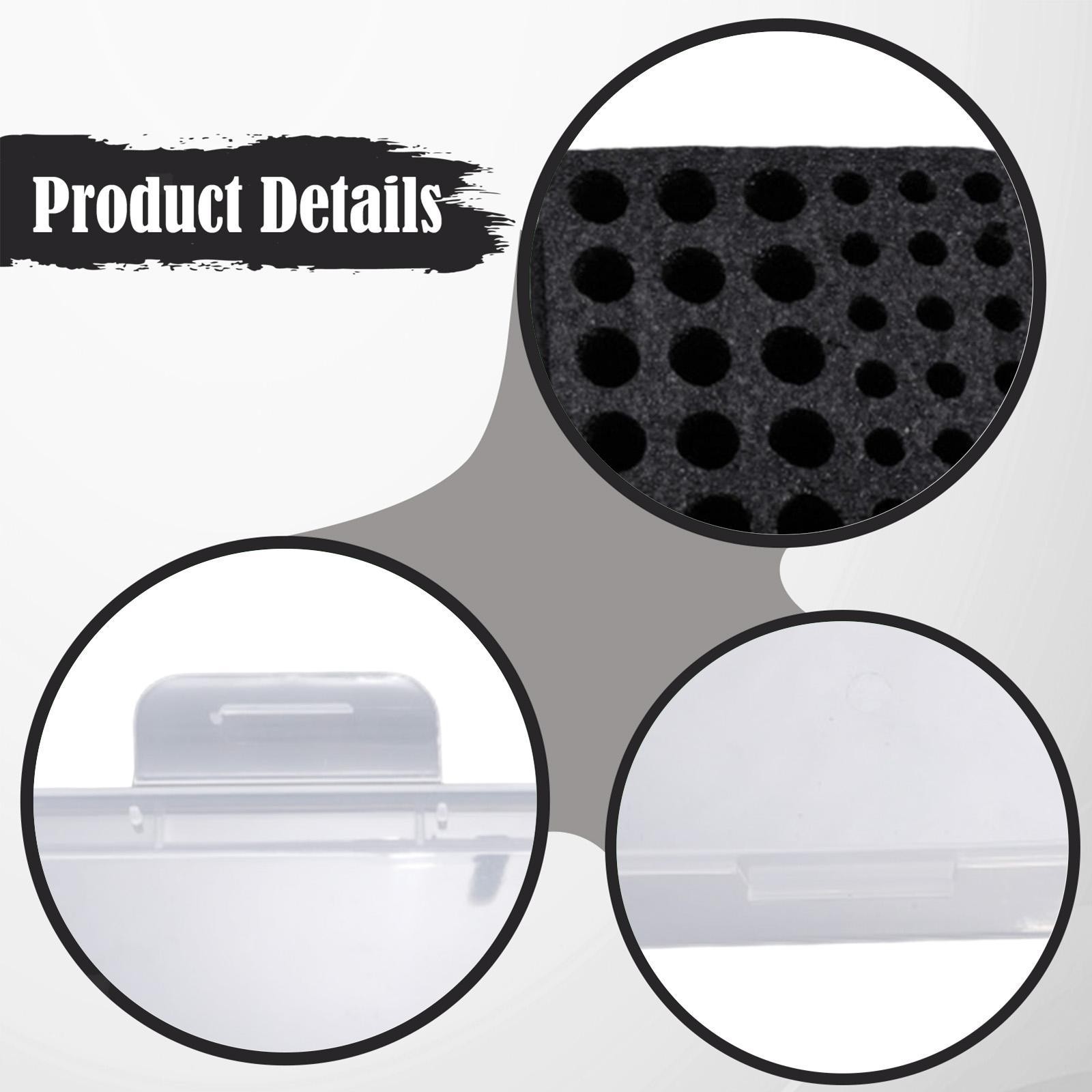Battery Storage Case with Foam Professional Carrier Shockproof Portable