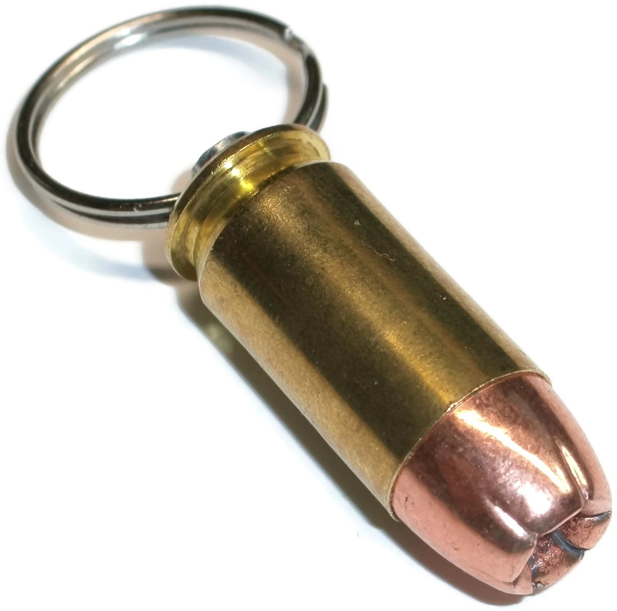Bullet Keychain .45 ACP 45 Hollow Point Metal Jacket Brass Casing - NEW
