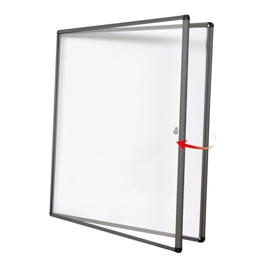 SWANCROWN - Tablero de anuncios cerrado, marco negro, 38"W x 38" H Marco negro