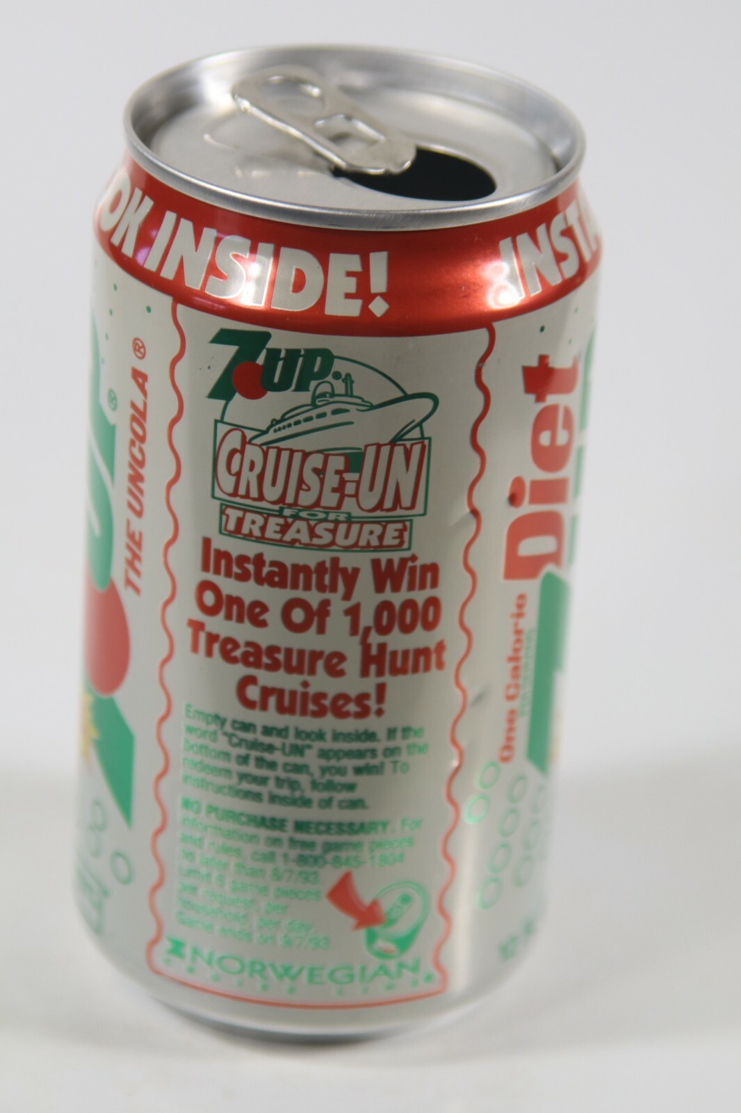 Diet 7-Up Soda Can - 12oz Look Inside to Win