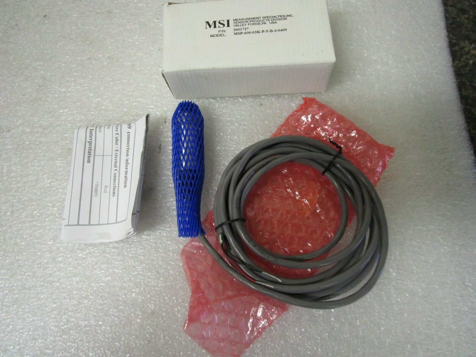 New! MSI Measurement Specialties Inc Sensor MSP-600-03K-P-5-D-3-0409  2001737