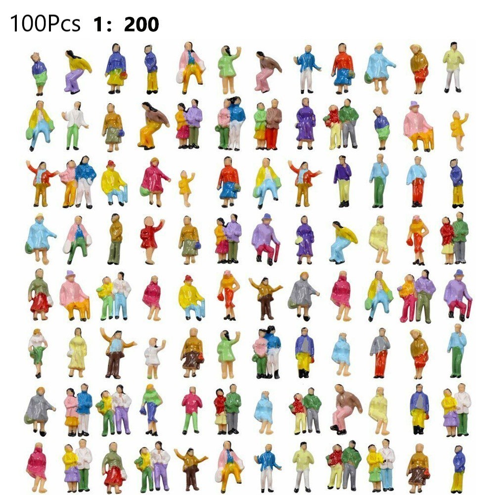 Painted Figures Miniature Passerby 1:200 Scale Color Model People Standing