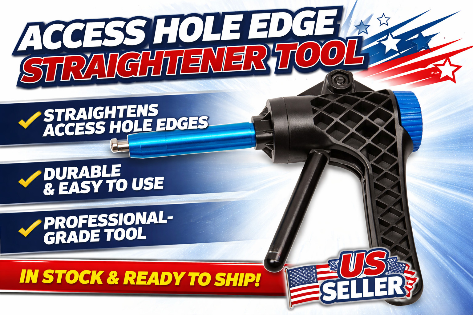 PDR Access Hole Edge Straightener Tool – Paintless Dent Repair Hole Tool