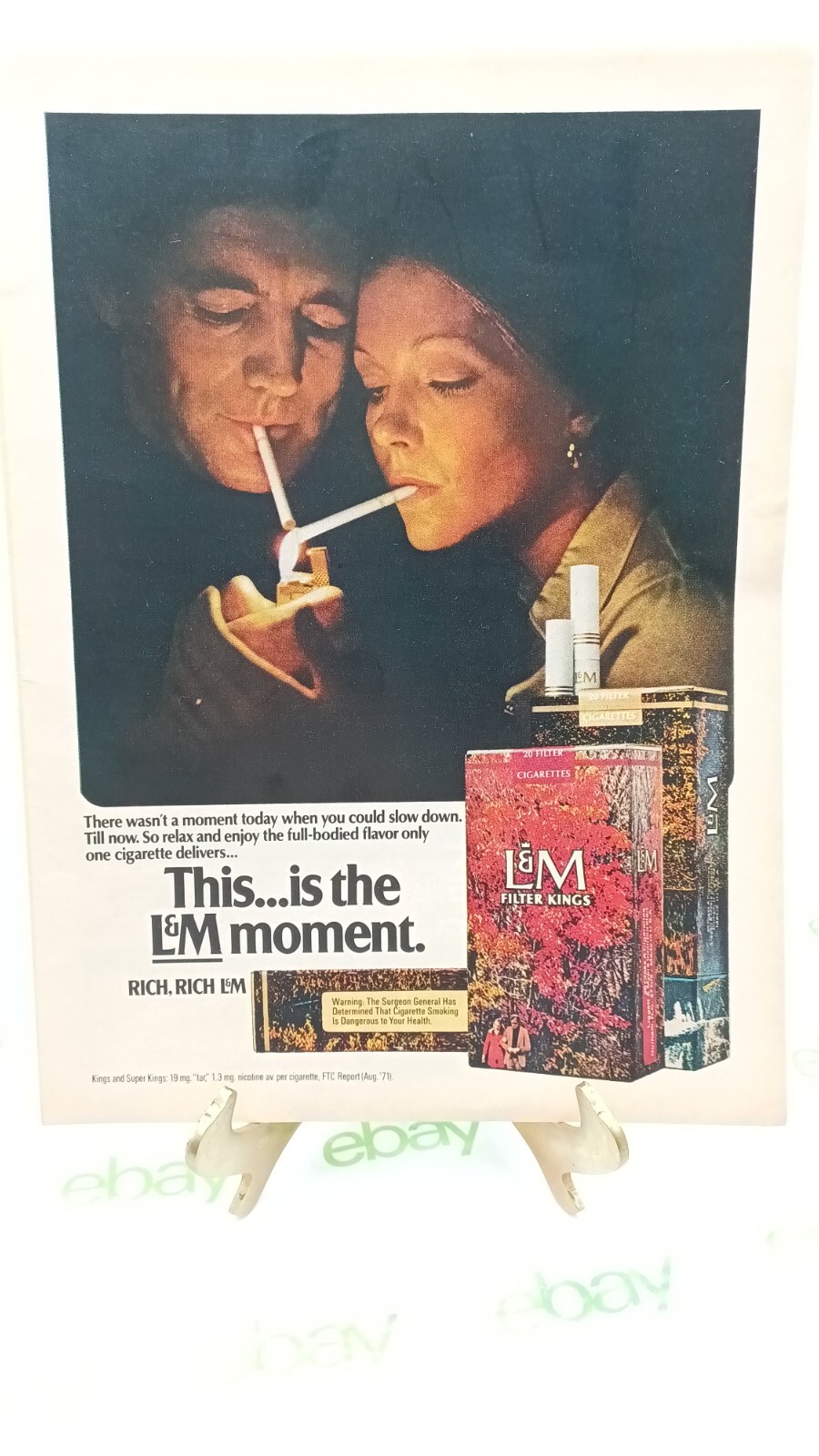 1971 ORIGINAL VINTAGE L&M CIGARETTE MAGAZINE AD PRINT 11 X 8.5