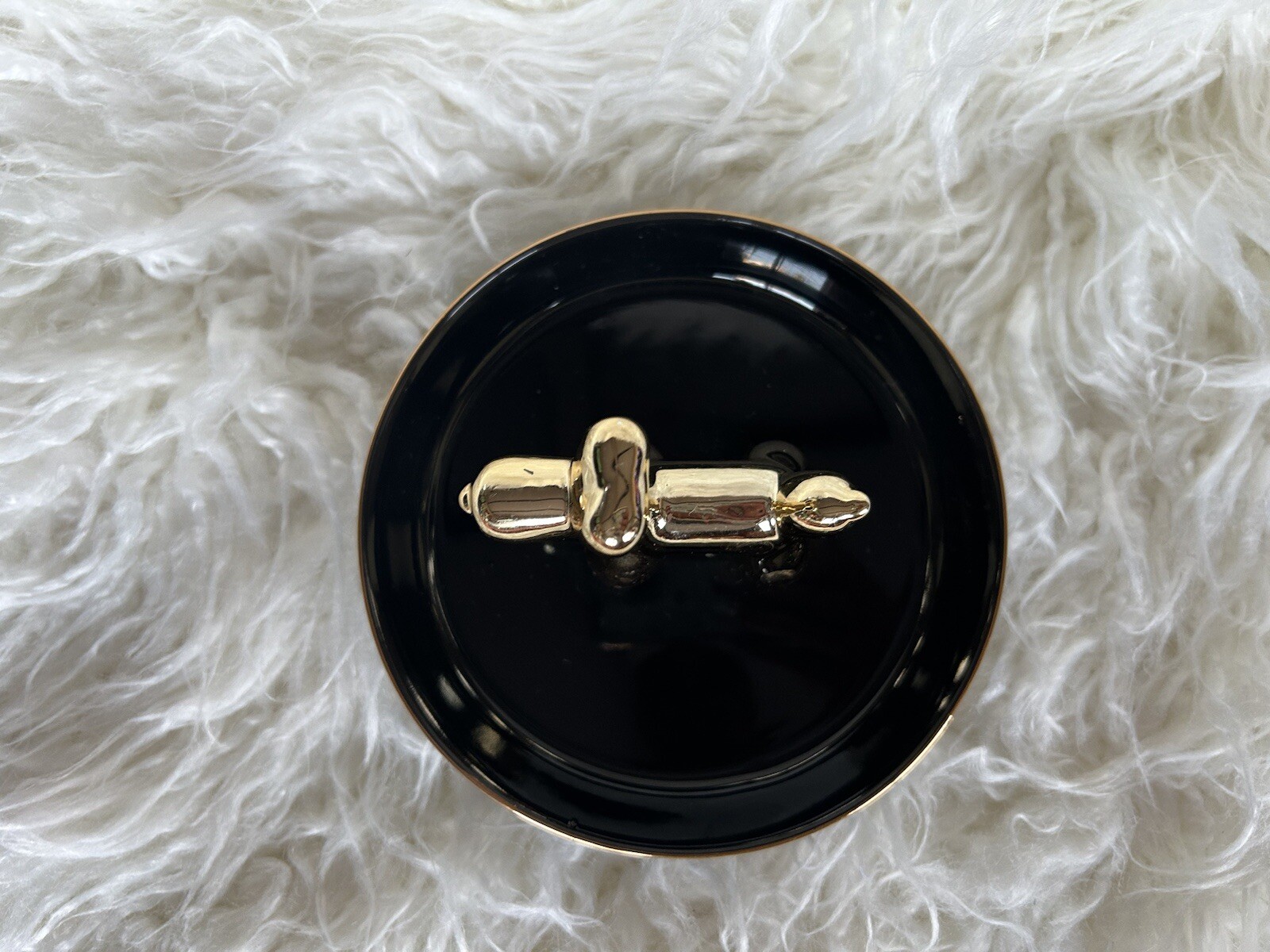 Black Gold Dog Trinket Tray