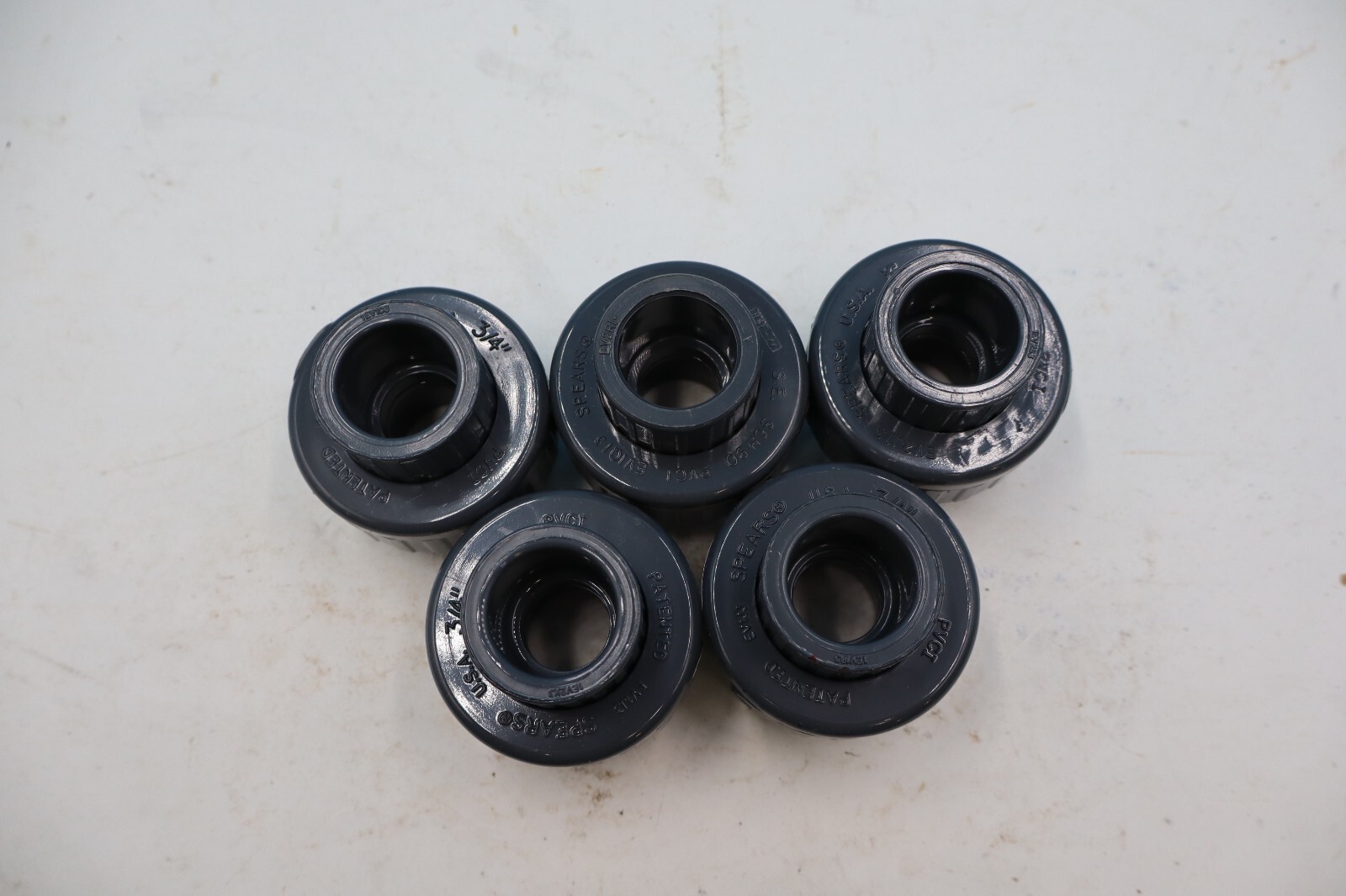 5x 3/4" Spears 857-007 Union Fitting PVCI