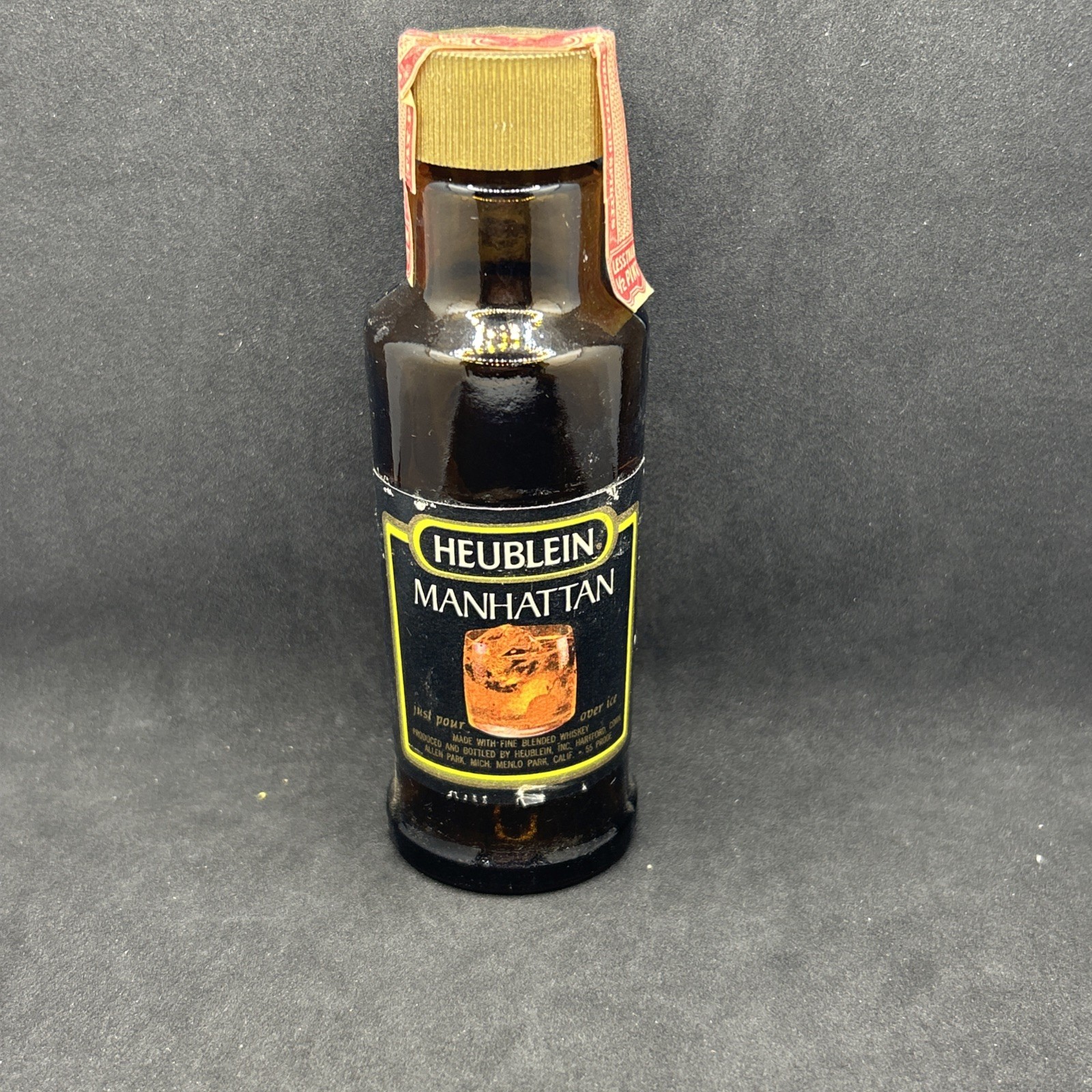 Vintage Heublein Manhattan 1/8 Pint Empty