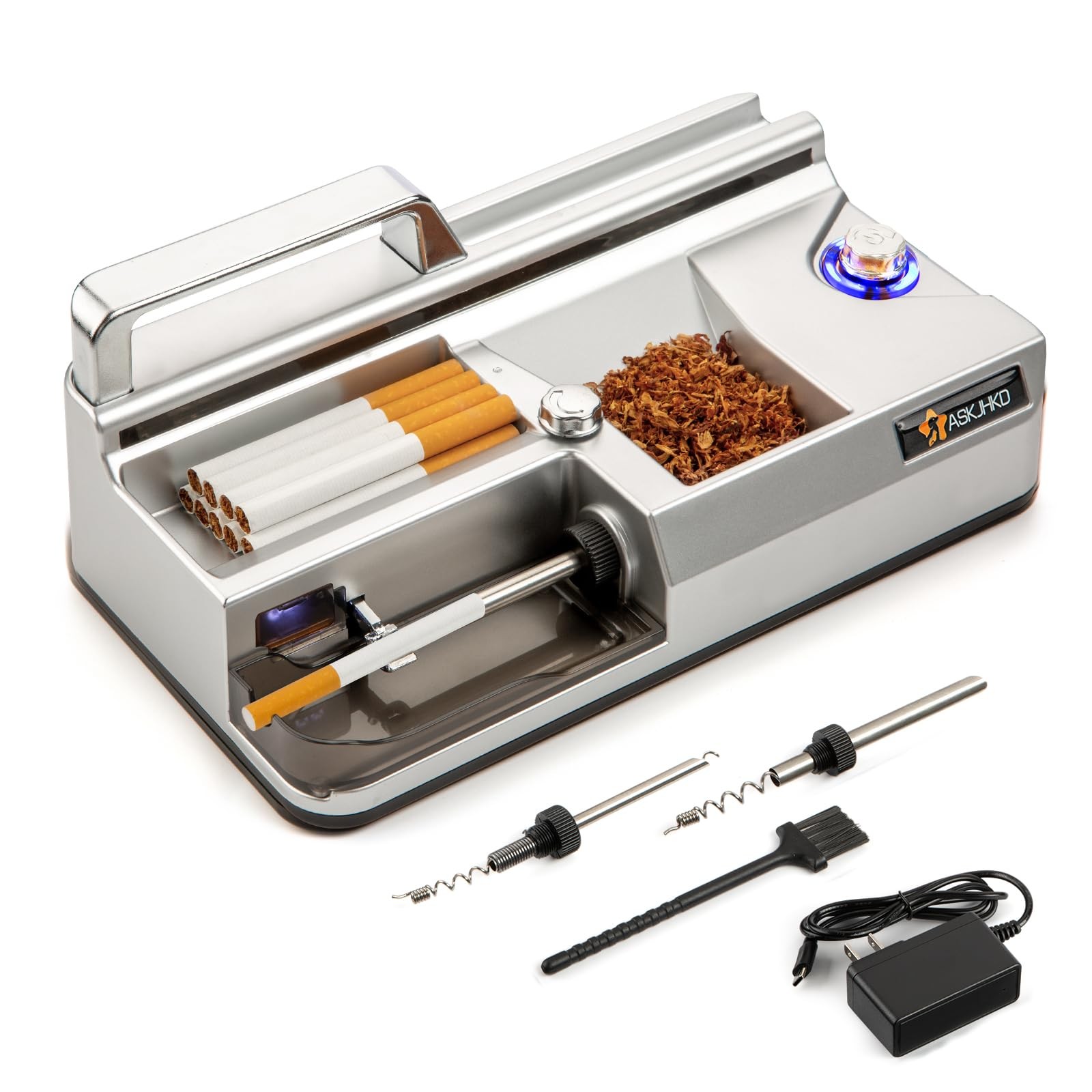 Electric Cigarette Rolling Machine, Automatic Cones Loader, Mini Portable Pre...