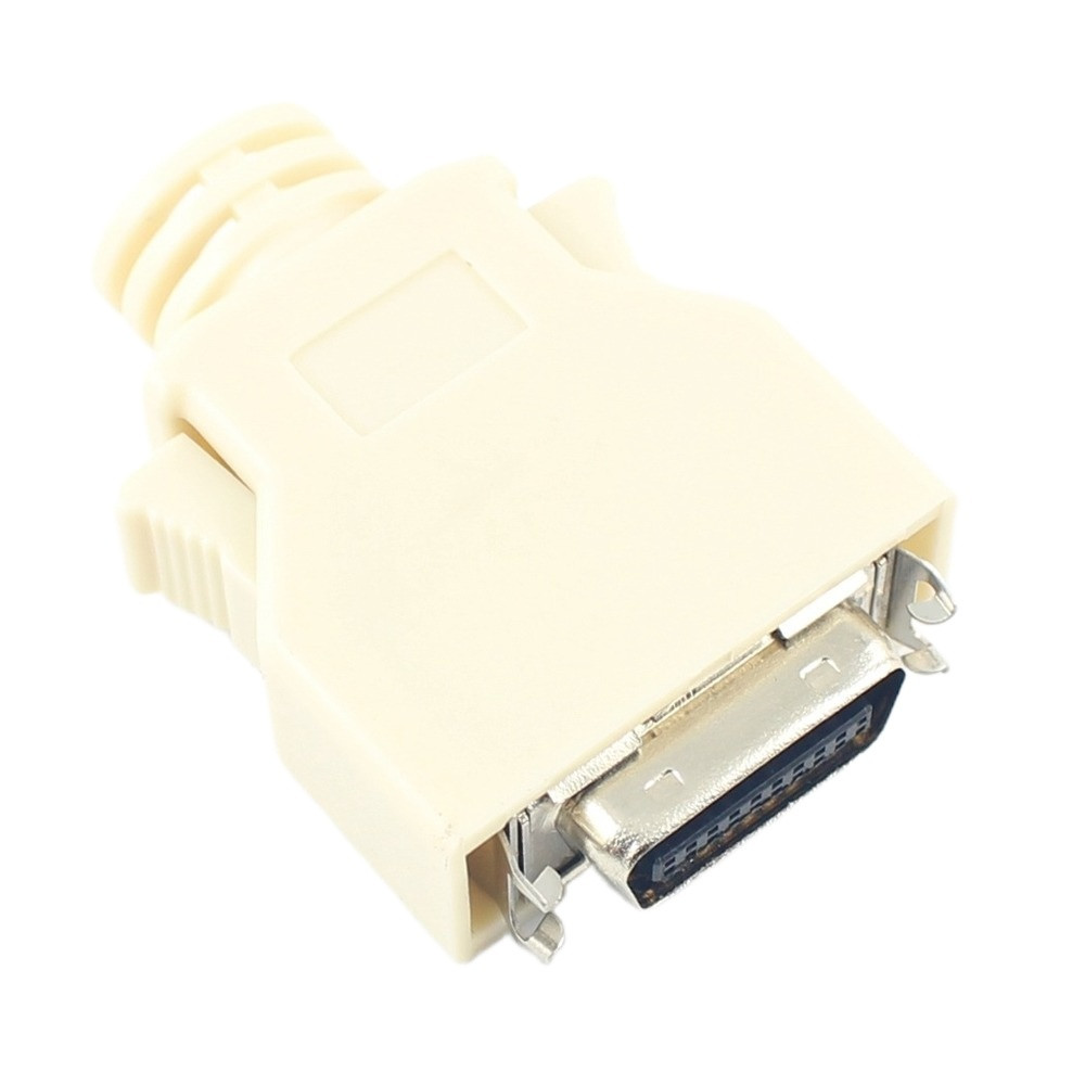 1Pcs SCSI 20 Pin MDR Male CN Solder Plug Connector Shell Kit Shield For Cable