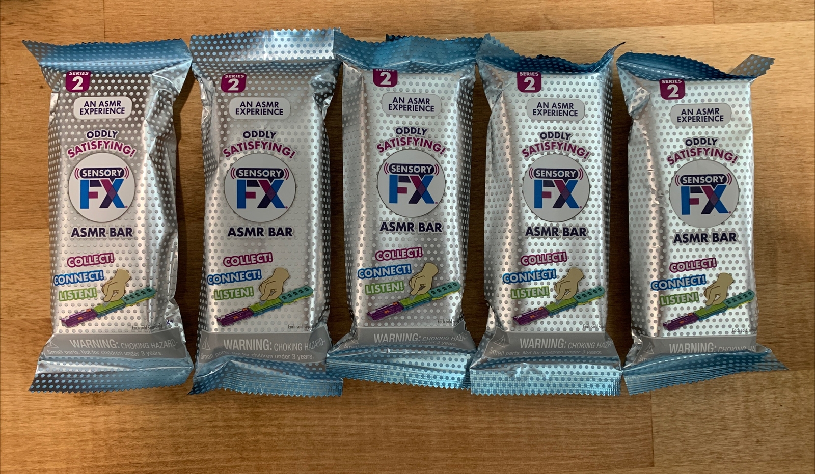 Lot of (5) Sensory FX ASMR Blind Bag Bars Oddly Satisfying Sounds (Series 2) NEW