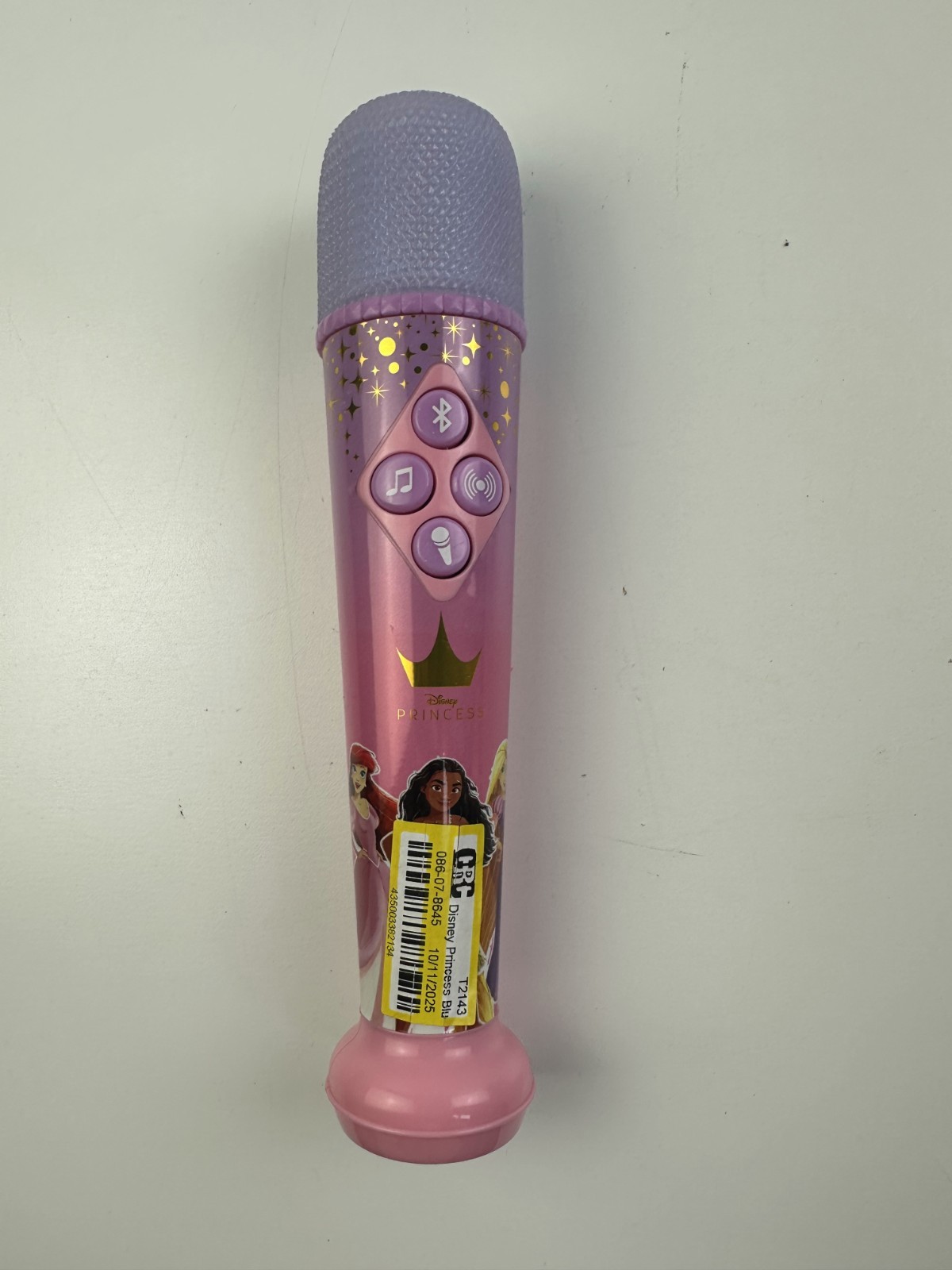 Disney Princess Karaoke Microphone Bluetooth Lights Flash with Music For Age 5+