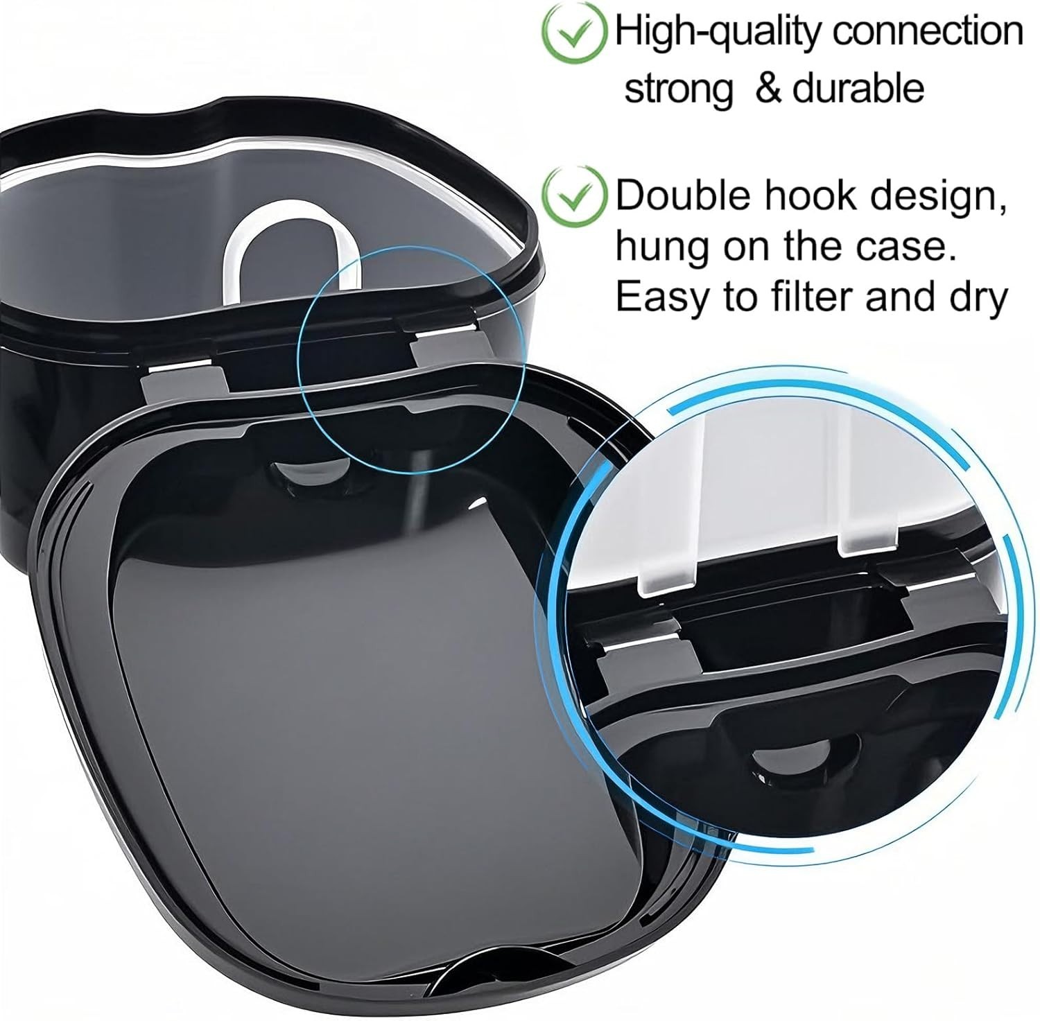 Sturdy Black Retainer Cleaning Case - Effortless Maintenance & Storage Solution