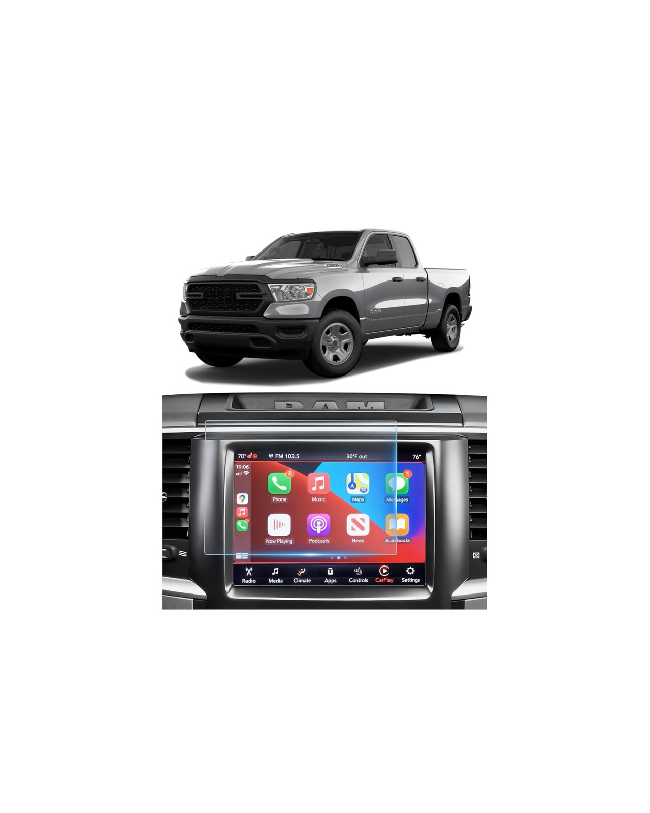 Autorder Custom Fit for Screen Protector 2013-2022 Dodge Ram 8.4 Inch