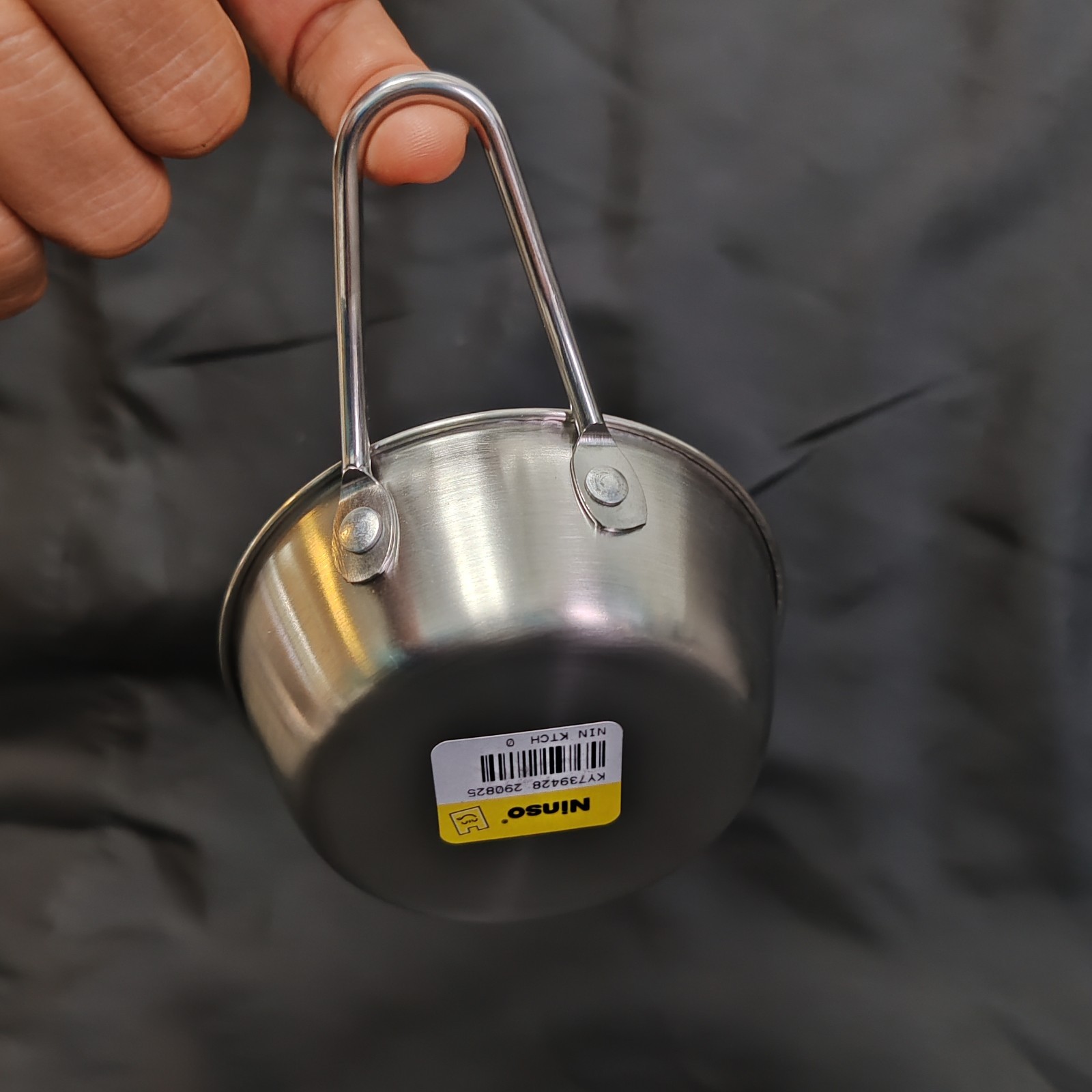 Small Stainless Steel Camping Travel Bowl with Handle Versatile Tableware