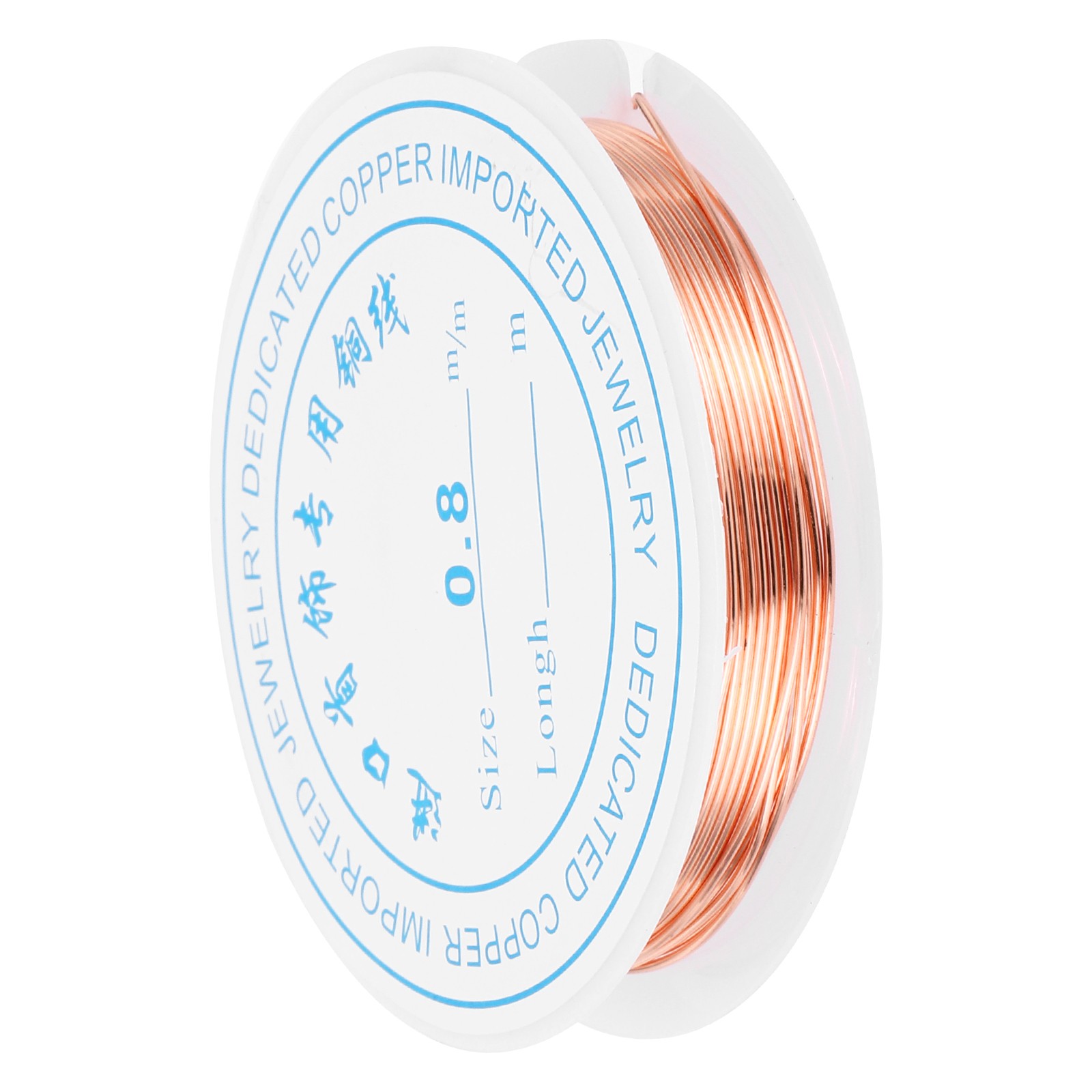 1pcs Craft Wire Beading Copper Wires for Jewelry Production(Red Bronze)-0.8mm