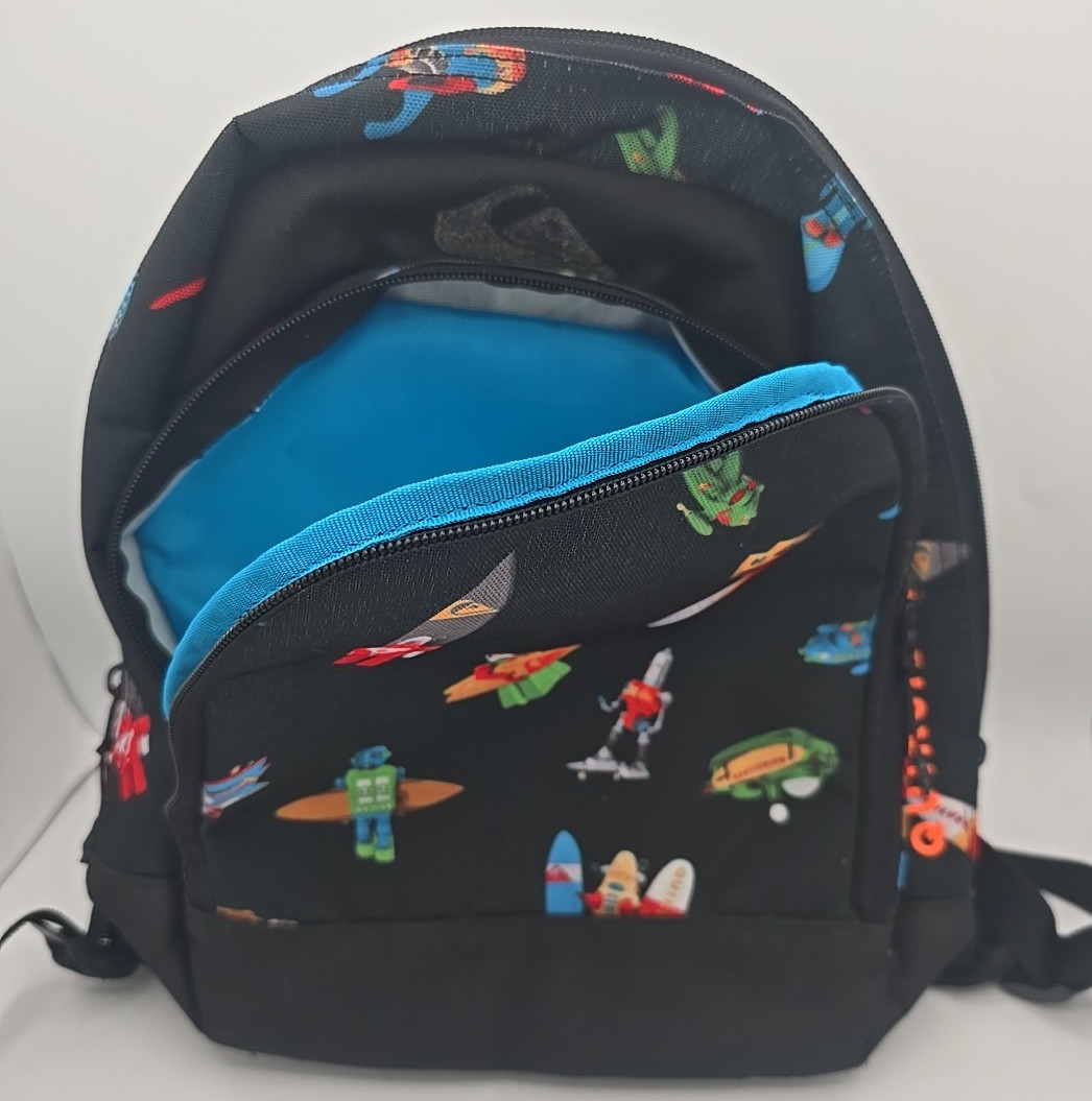 Rare Quiksilver MINI Backpack with Robots and Surfboards