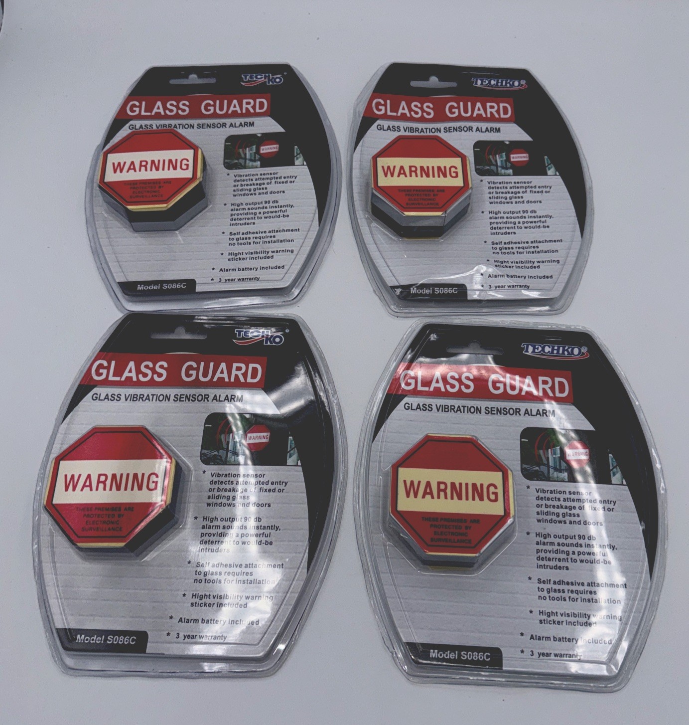NIB Vintage 1992 Techko S086C /S086K Glass Break/Vibration Sensor Alarm (4)