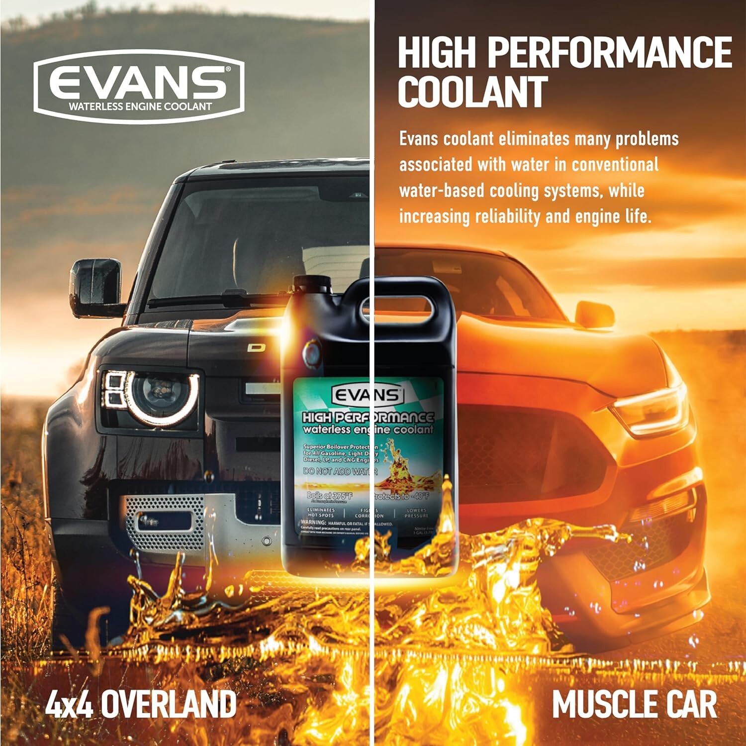 Premium Waterless Engine Coolant, 128 oz - Enhances Engine Efficiency & Power