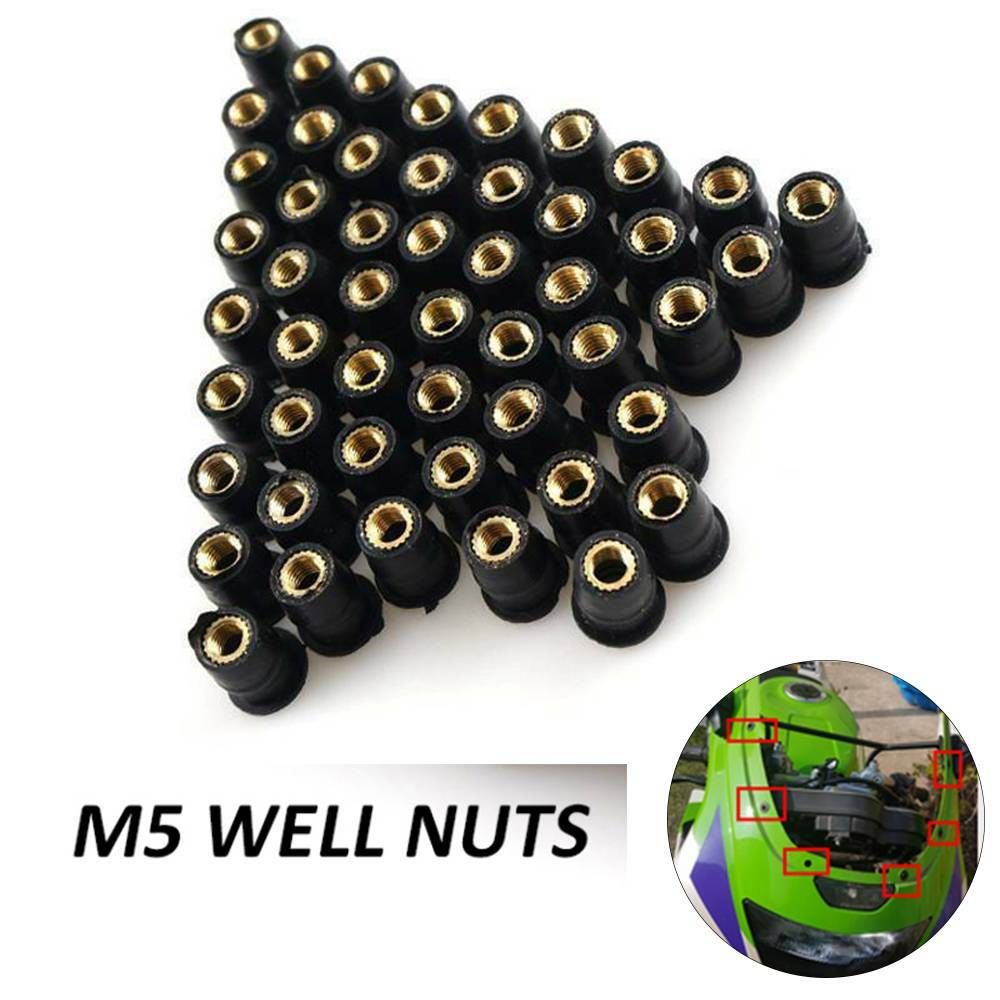 Rubber Well Nut Windshield Fairing For Kawasaki Ninja ZX-6R ZX636R ZX6RR ZX-10R