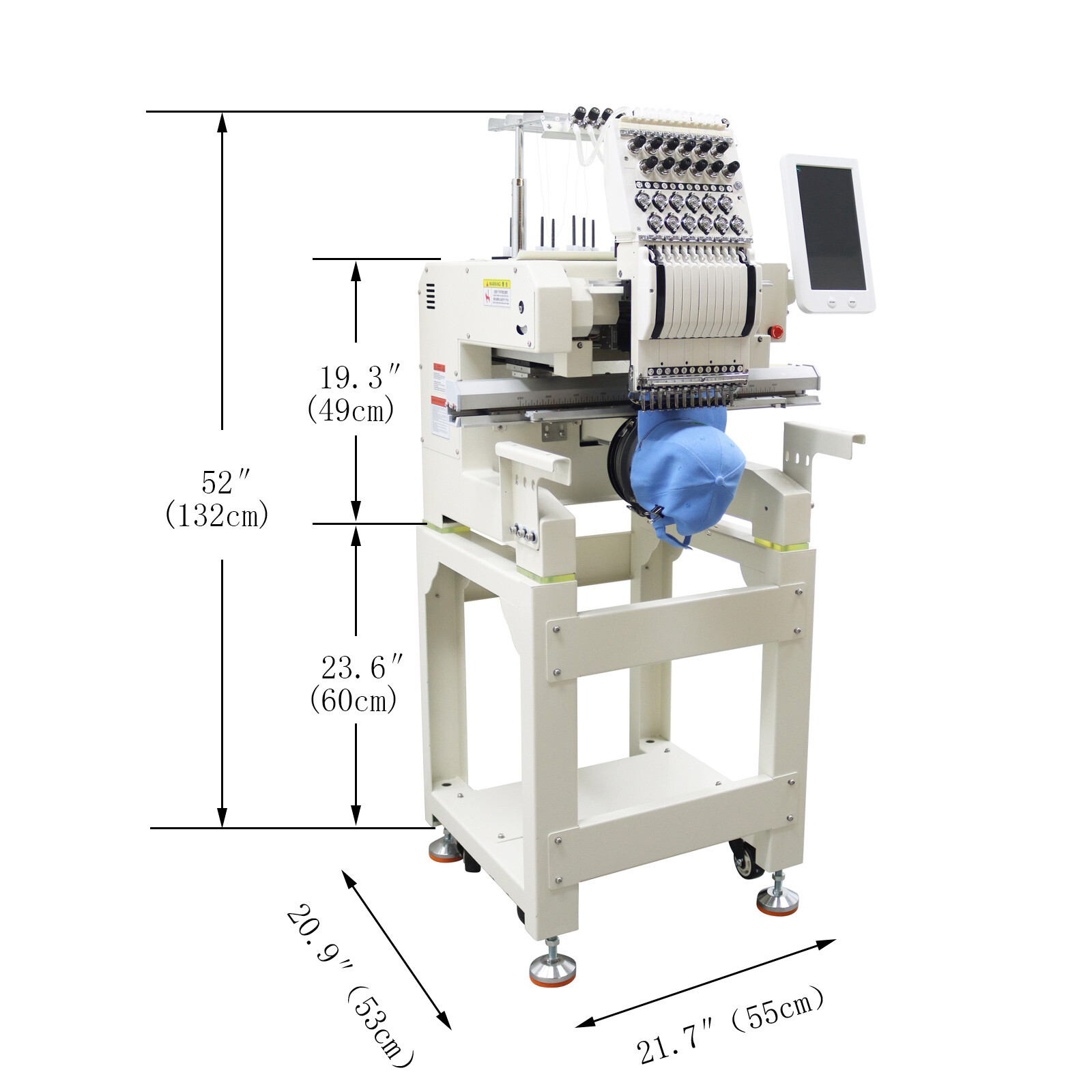 Single-head 12 Needles Automatic Computerized Embroidery Machine 110-220V 300W